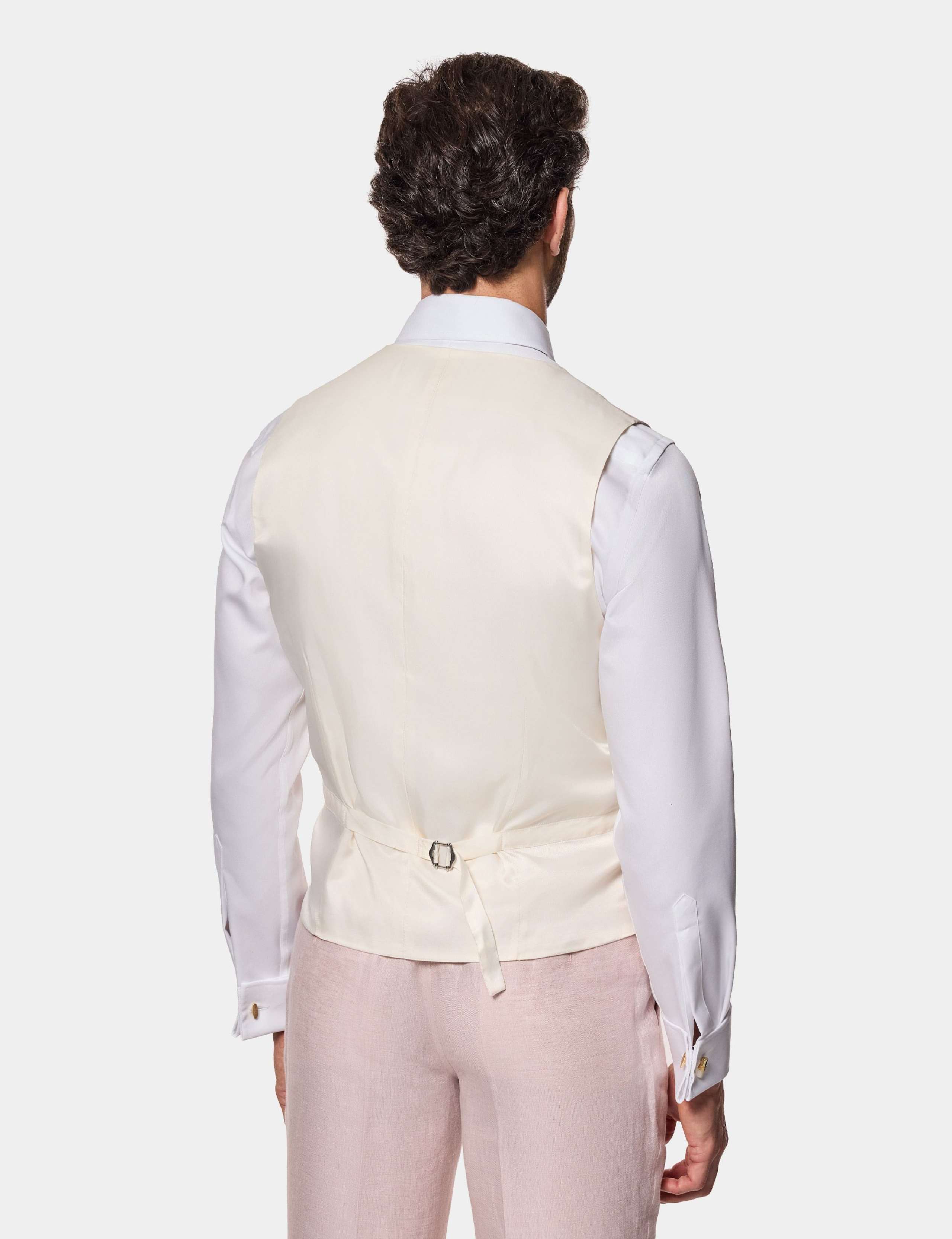 Tailored Fit Pure Linen Waistcoat 3 of 3