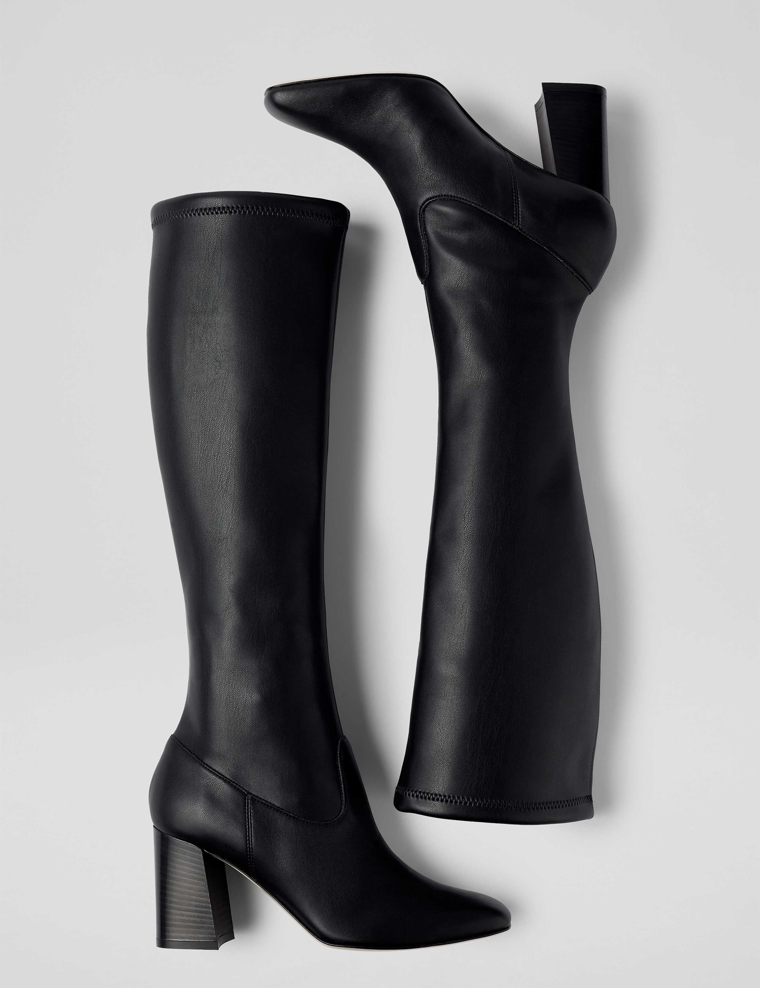 Block Heel Square Toe Knee High Boots 3 of 4
