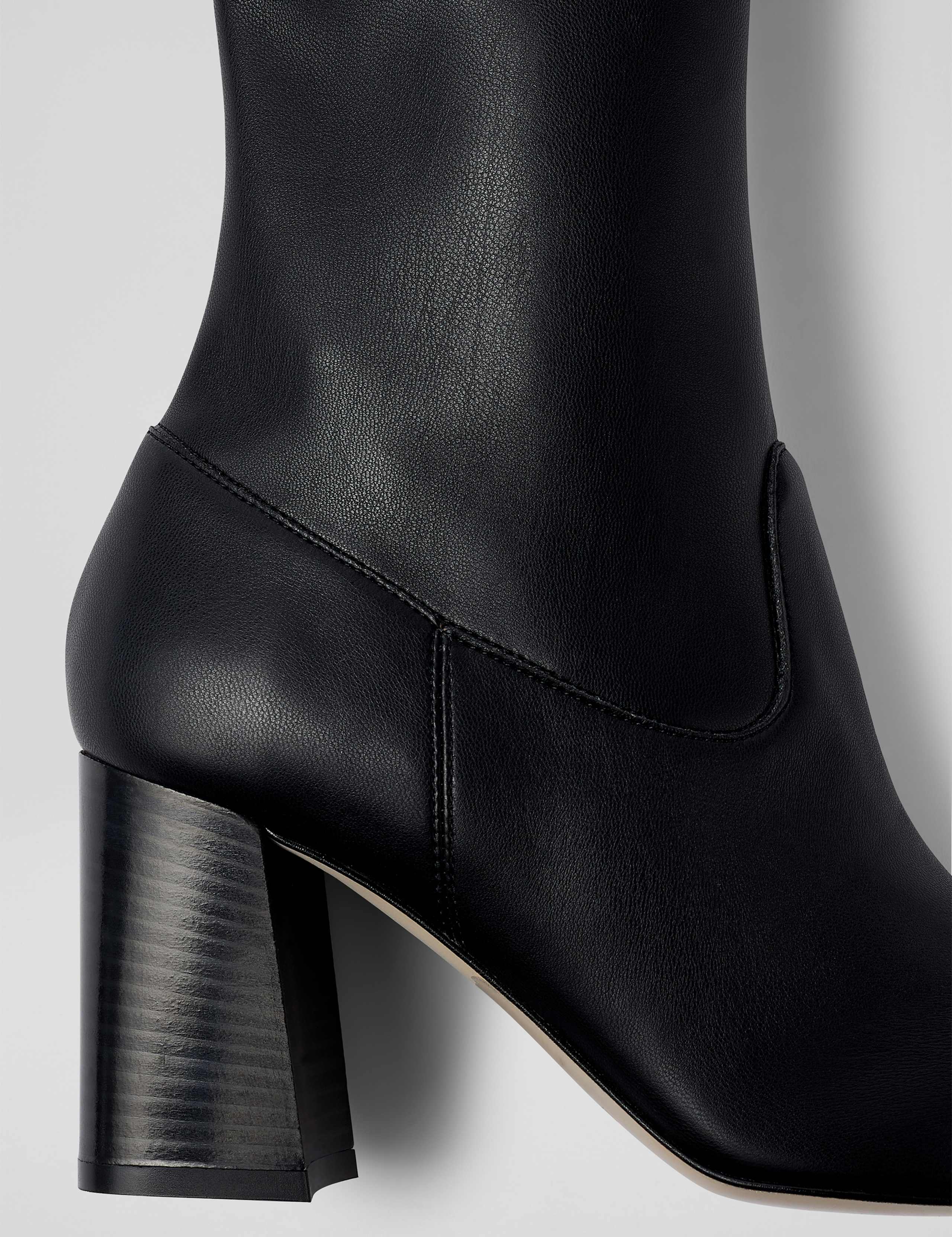 Block Heel Square Toe Knee High Boots 4 of 4
