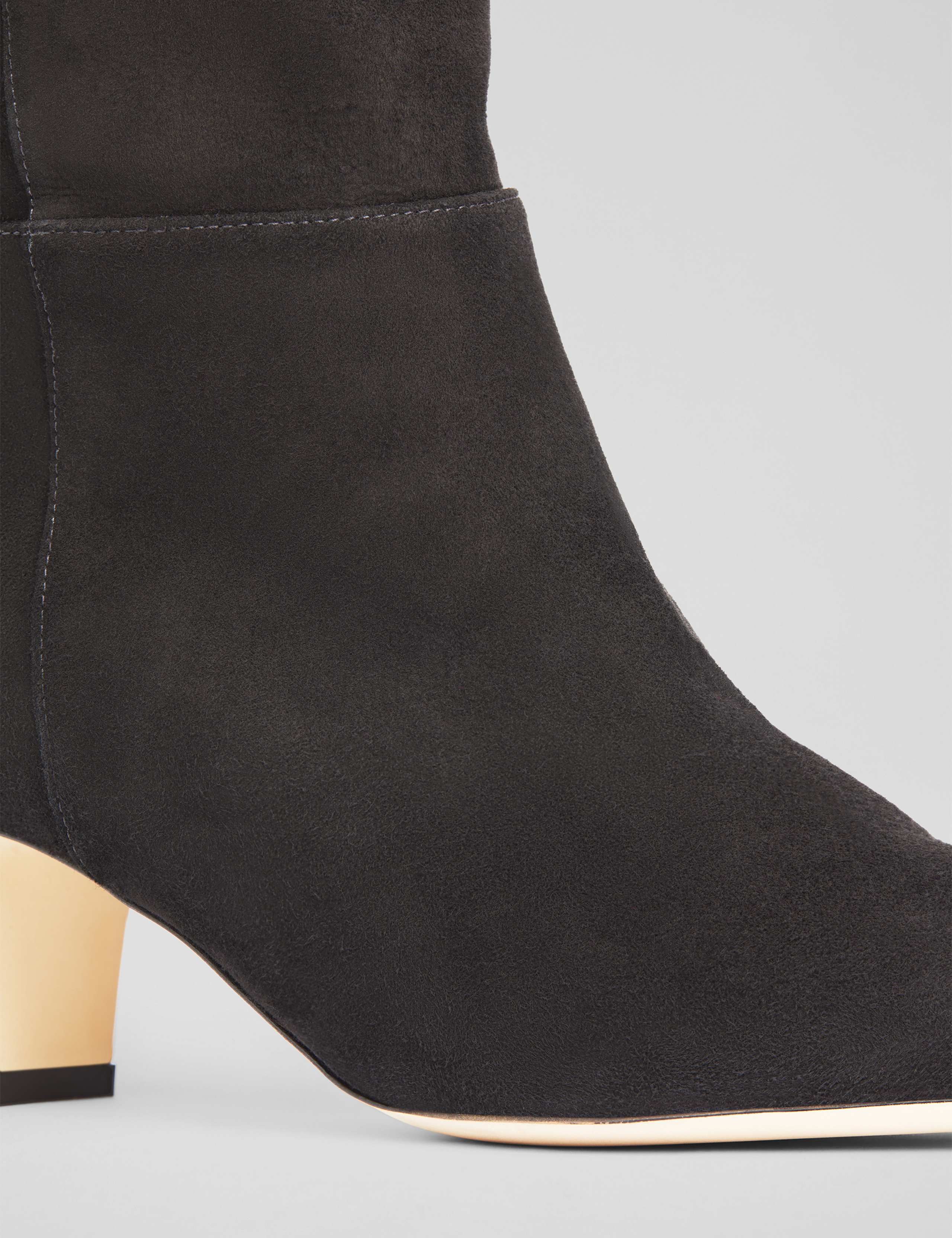 Suede Block Heel Knee High Boots 4 of 4