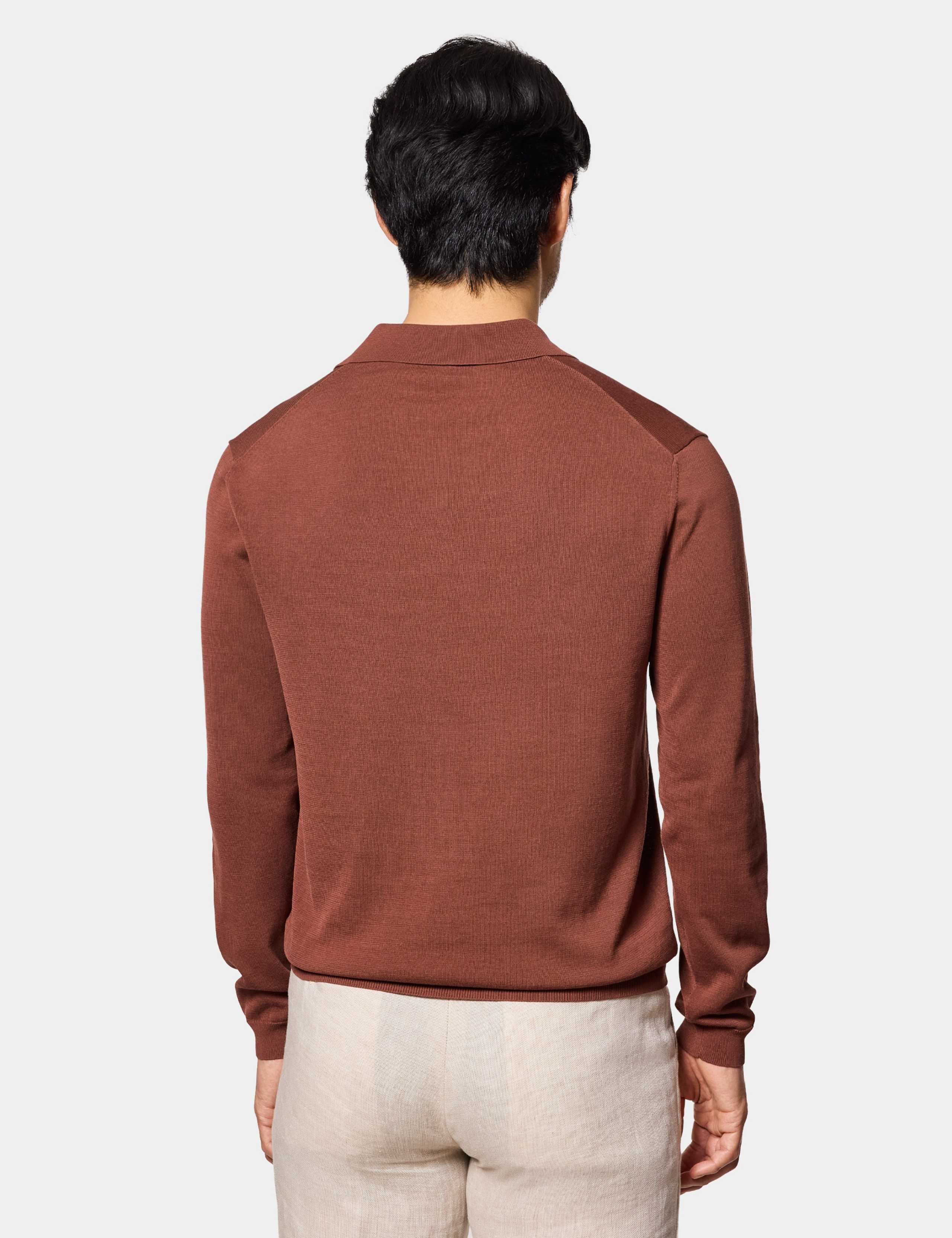 Pure Cotton Open Collar Knitted Polo Shirt 3 of 3