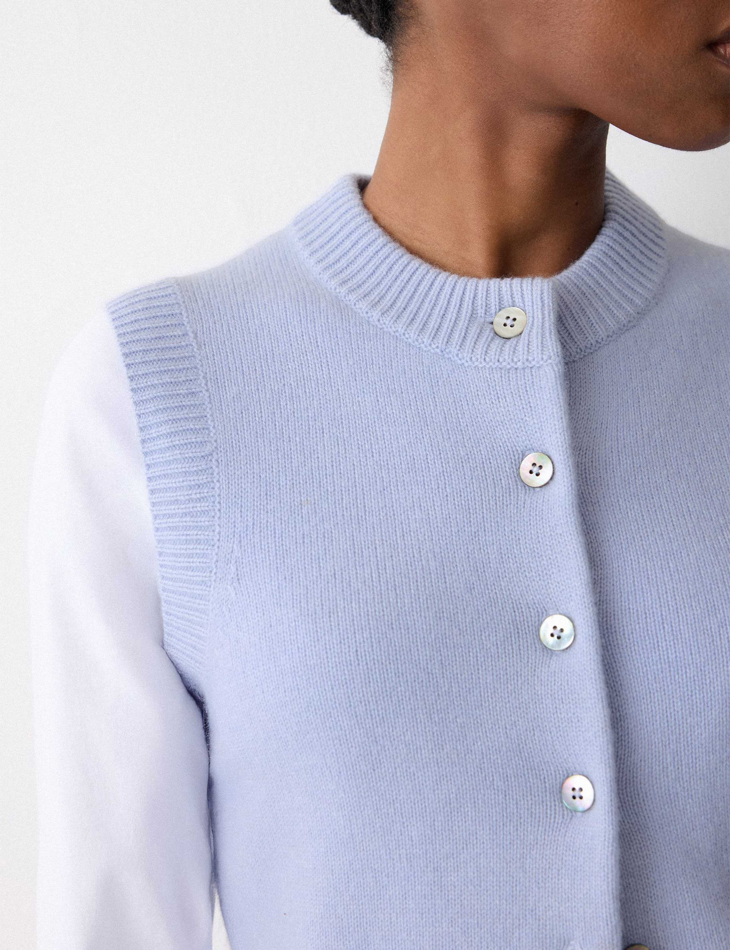 Wool Blend Straight Textured Waistcoat 5 of 6