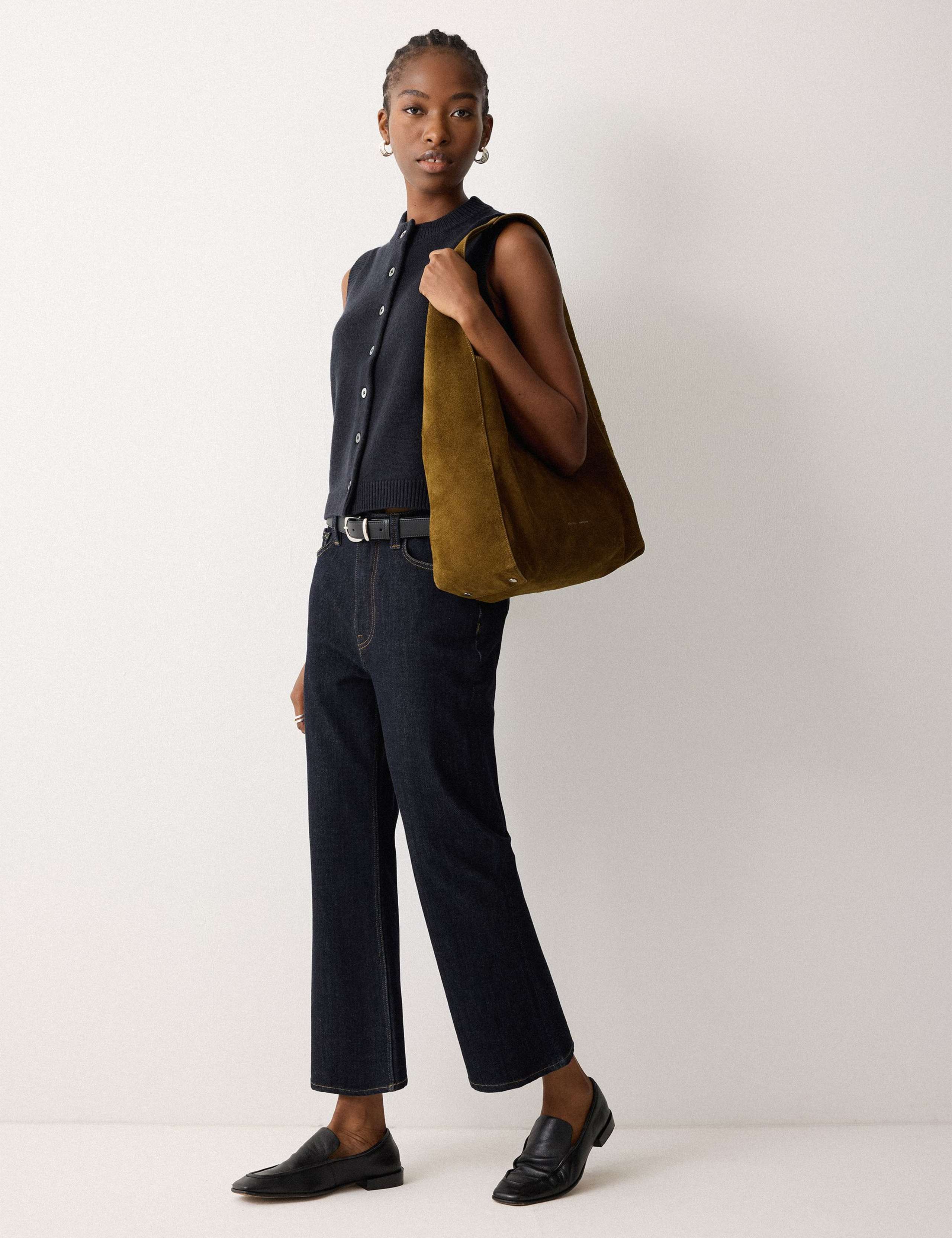 Wool Blend Straight Textured Waistcoat 3 of 6