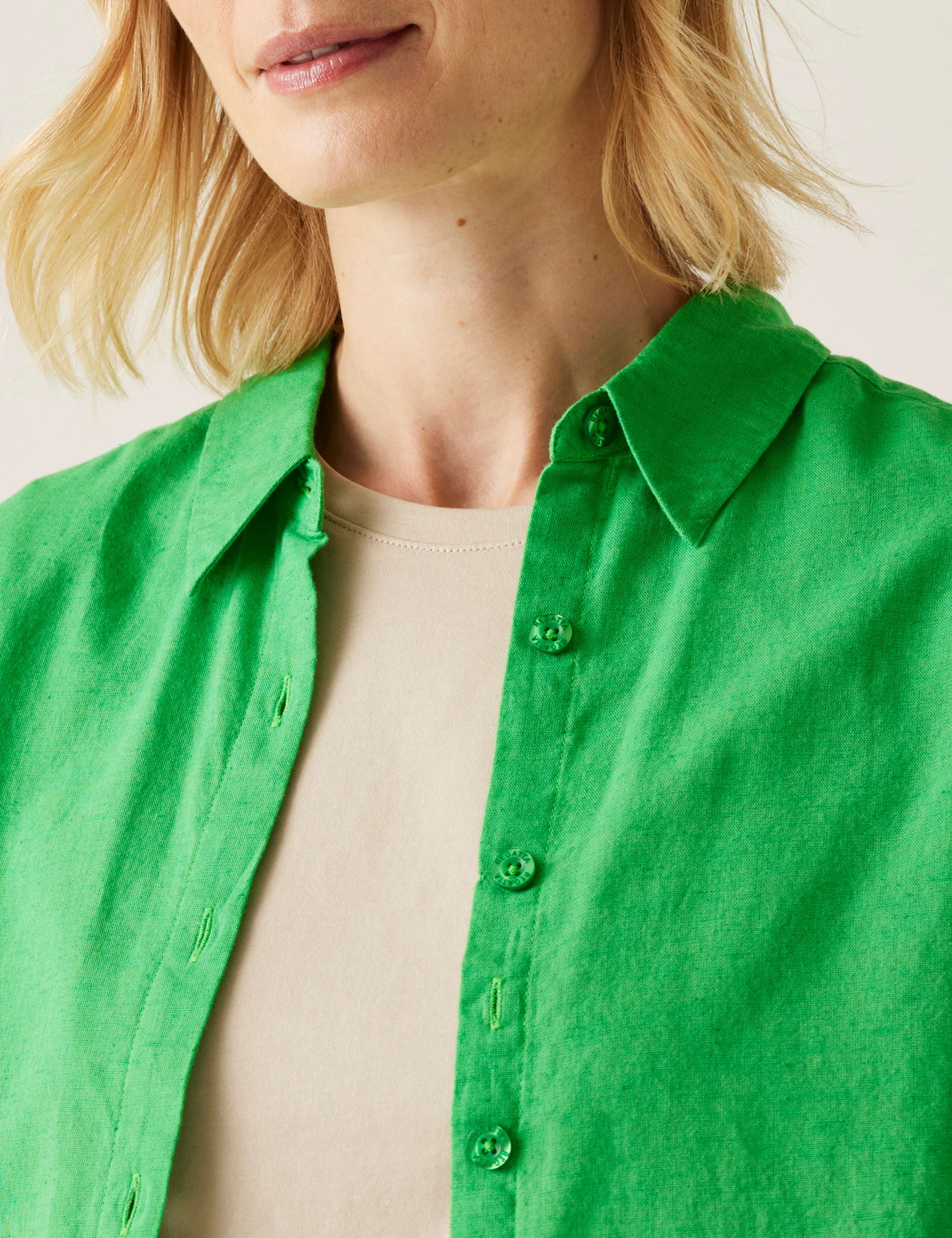 Primevere II Cotton Rich Shirt with Linen 7 of 7