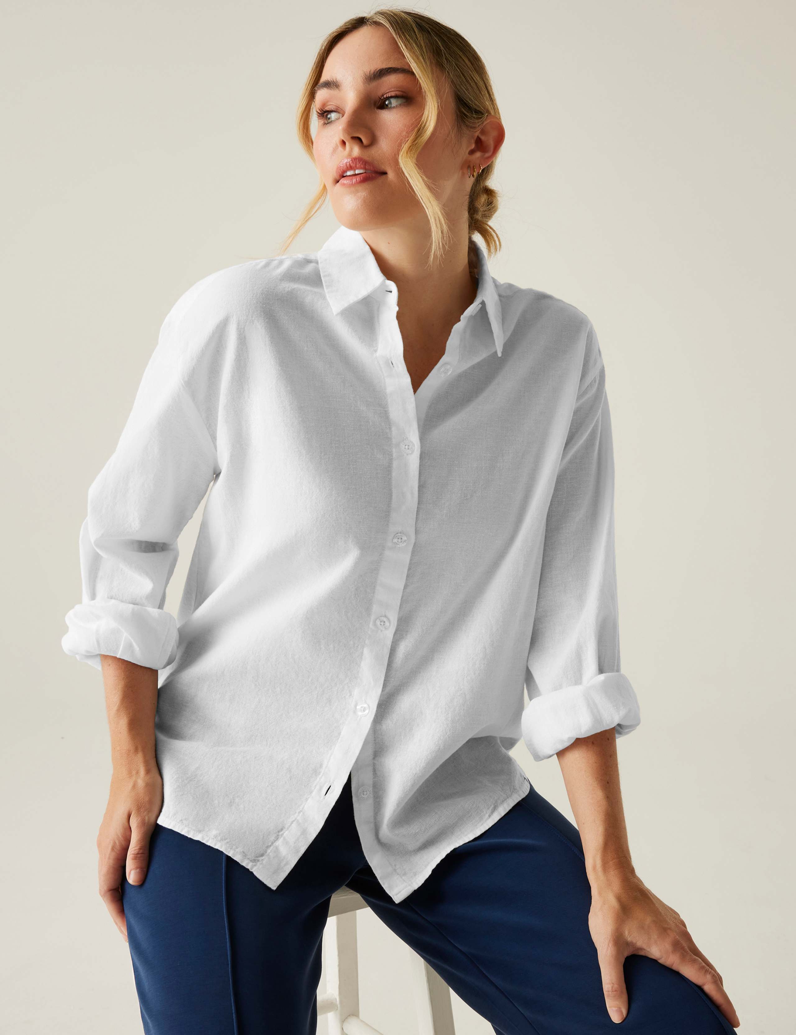 Primevere II Cotton Rich Shirt with Linen 2 of 6
