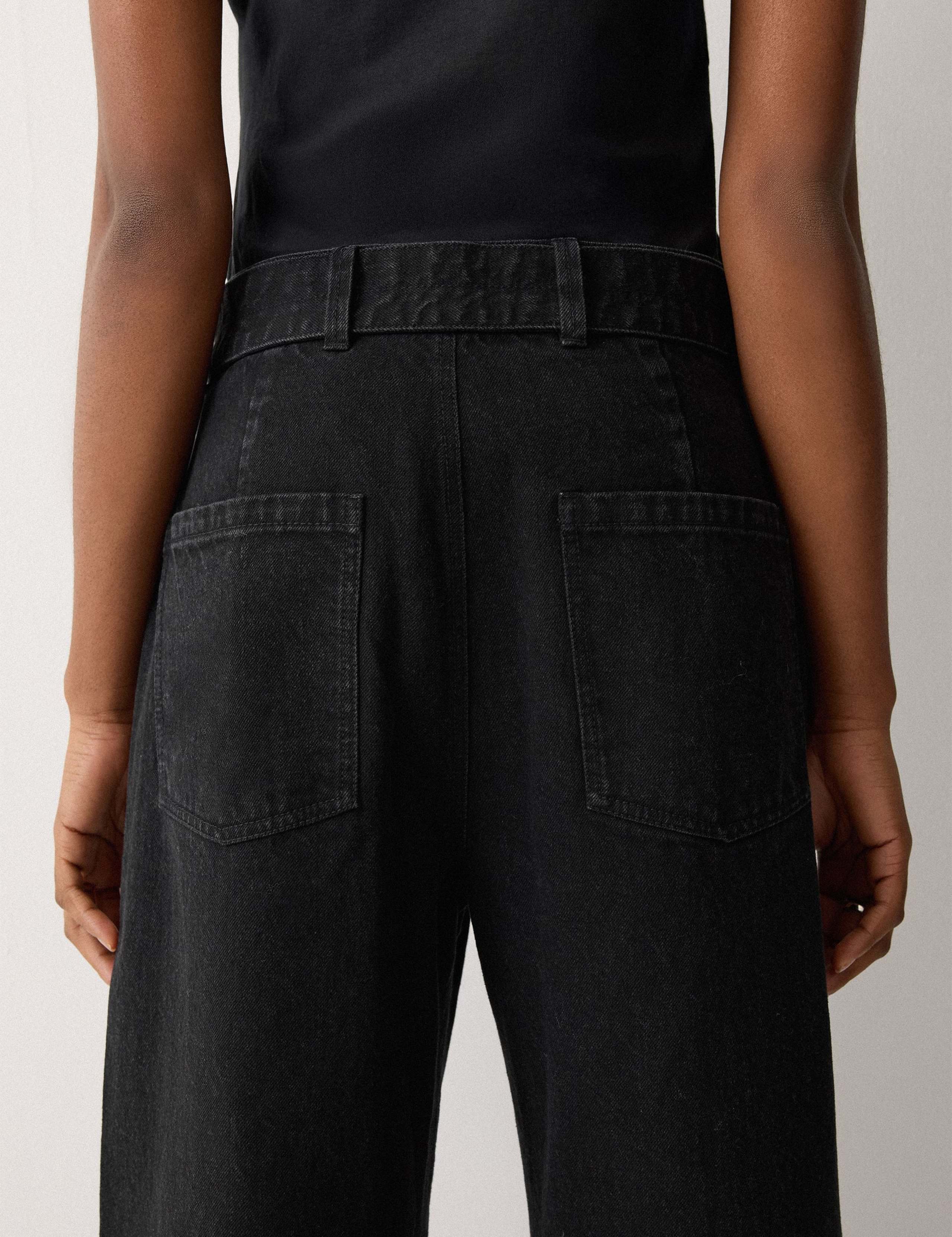 High Waisted Belted Barrel Jeans 6 of 6