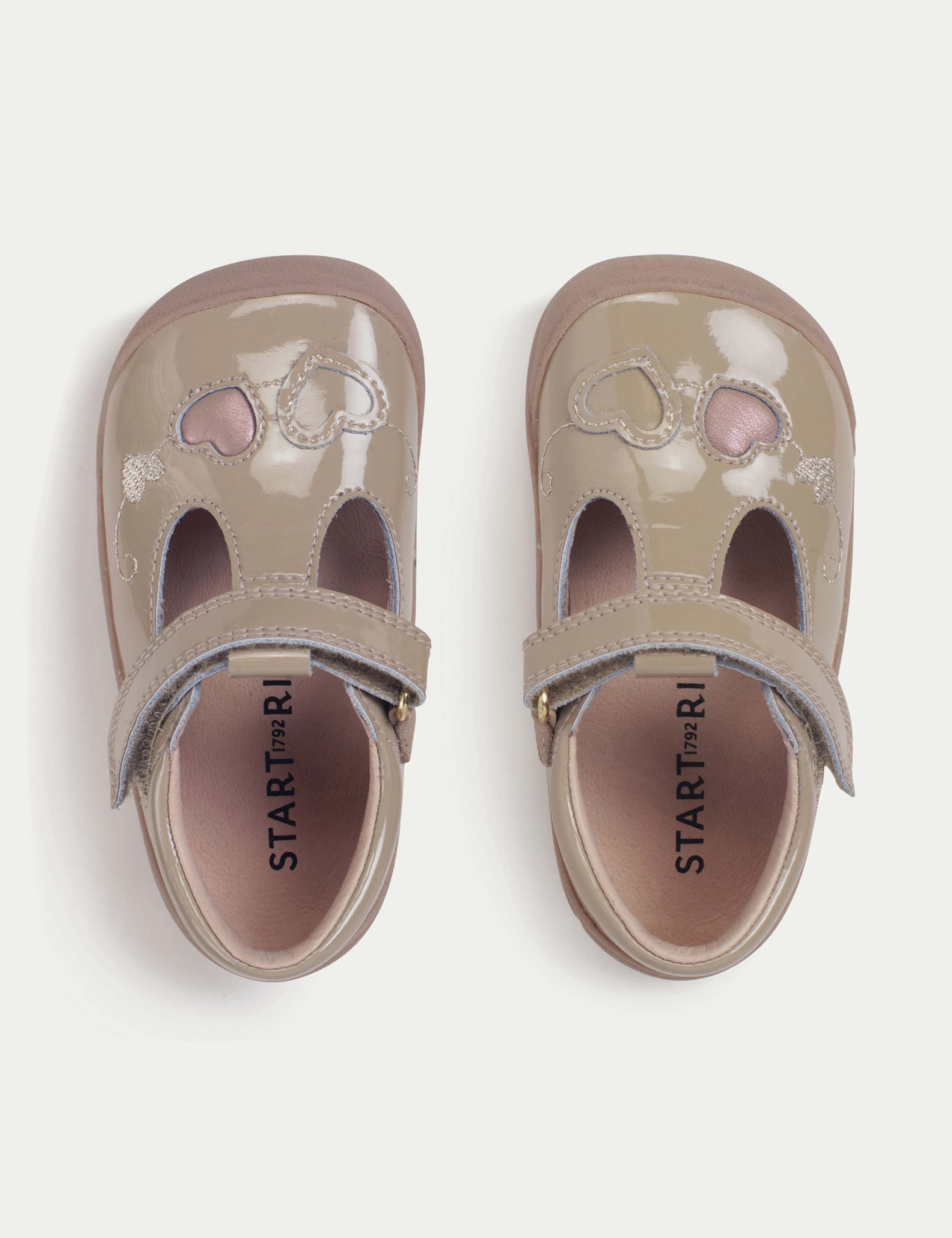 Kids' Leather Heart Riptape Shoes (3 Small - 6.5 Small) 4 of 5