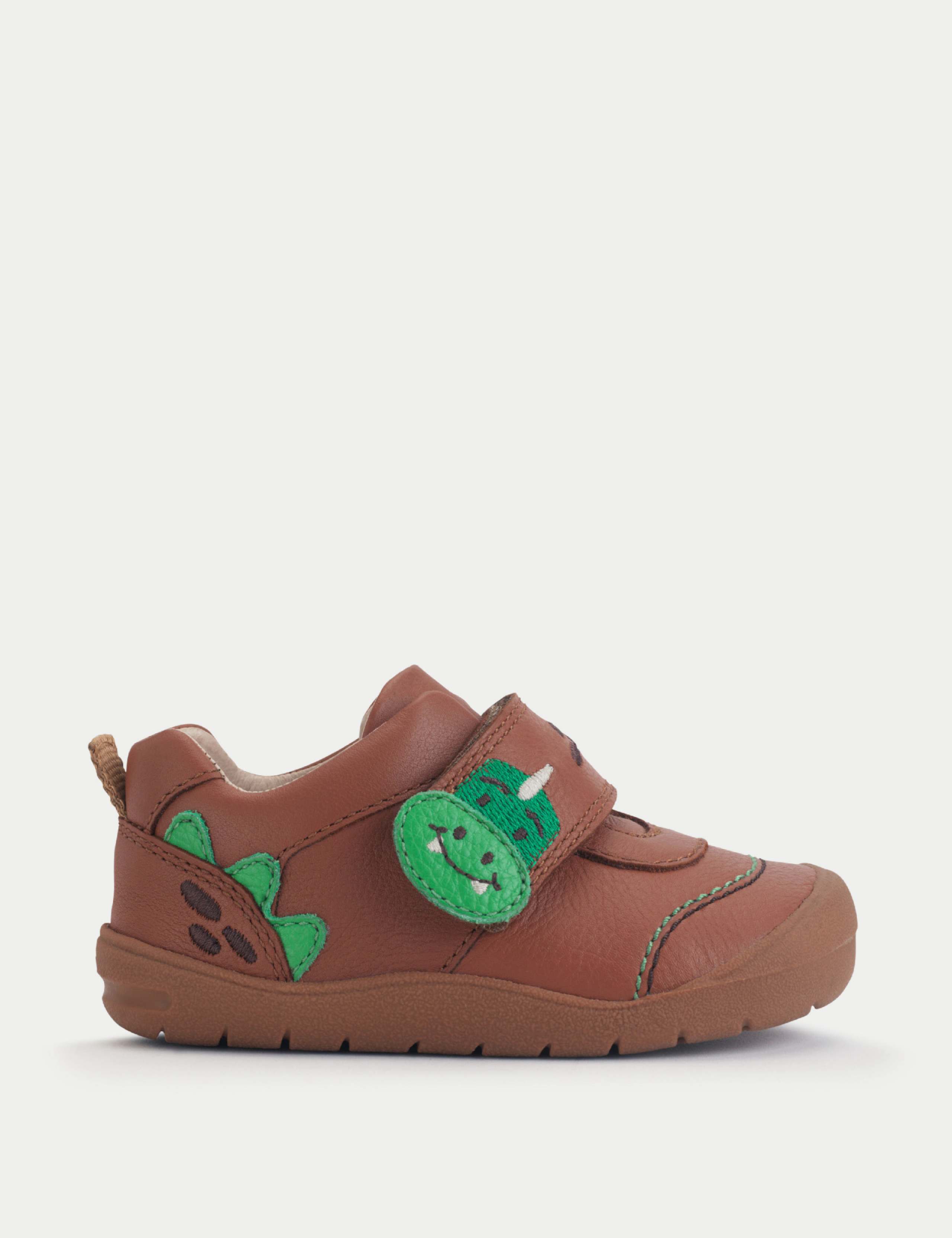 Kids' Leather Riptape Dino Trainers (4 Small - 6½ Small) 1 of 6