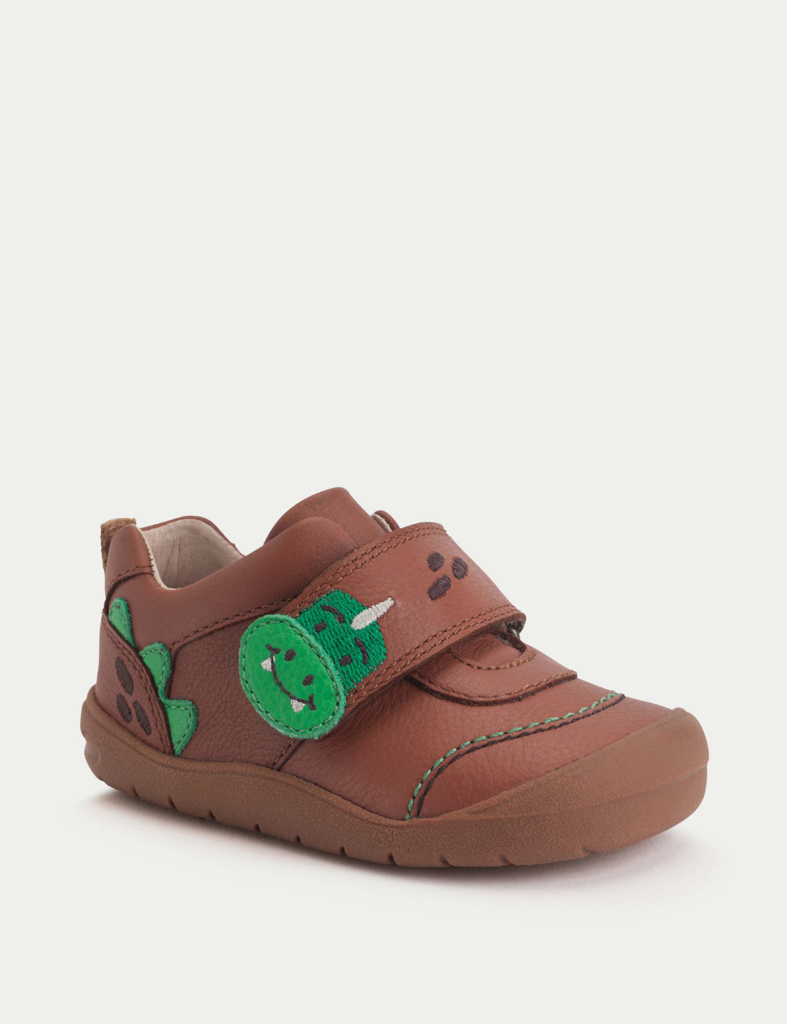 Kids' Leather Riptape Dino Trainers (4 Small - 6½ Small) 2 of 6