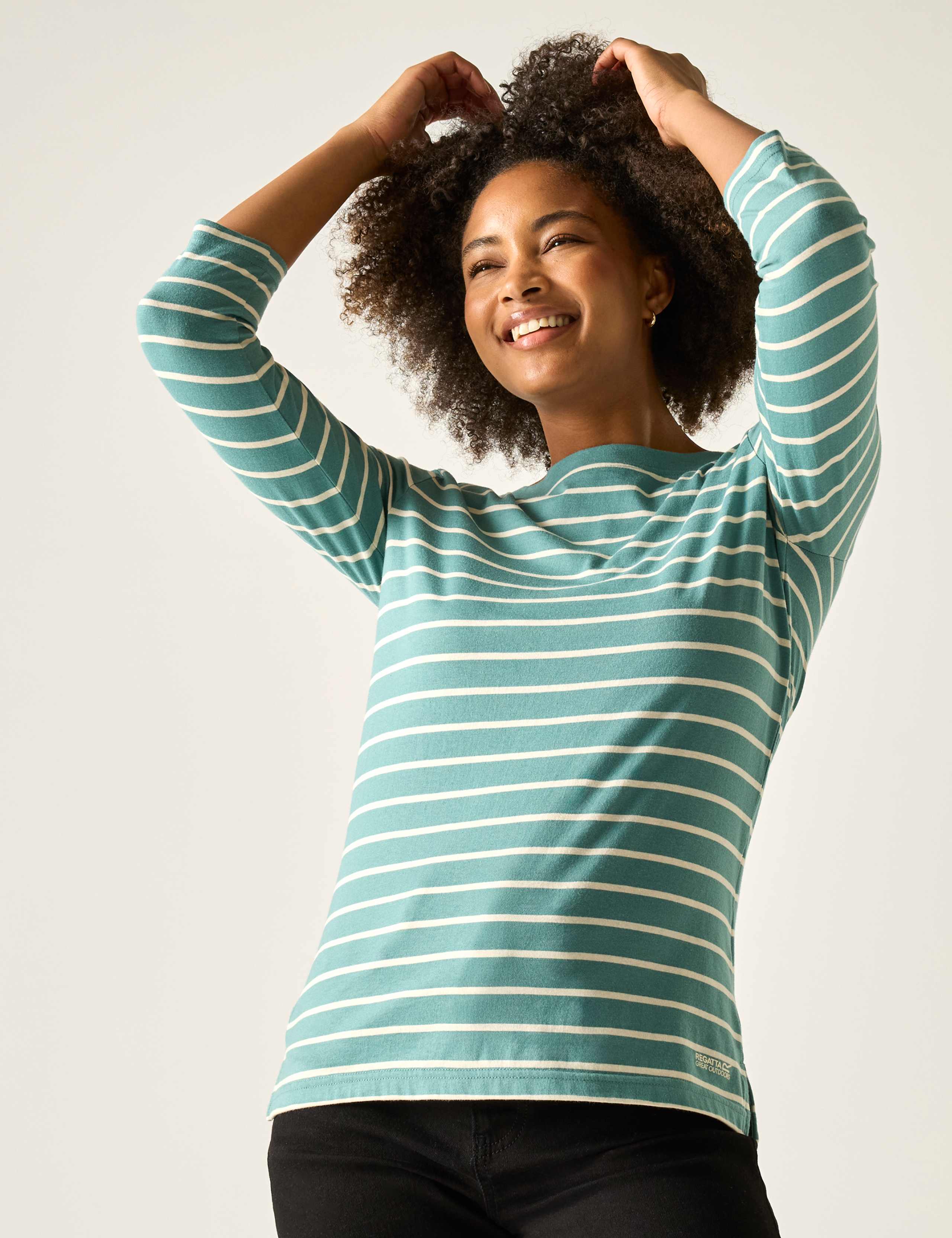 Baylette II Cotton Rich Striped Top 1 of 7