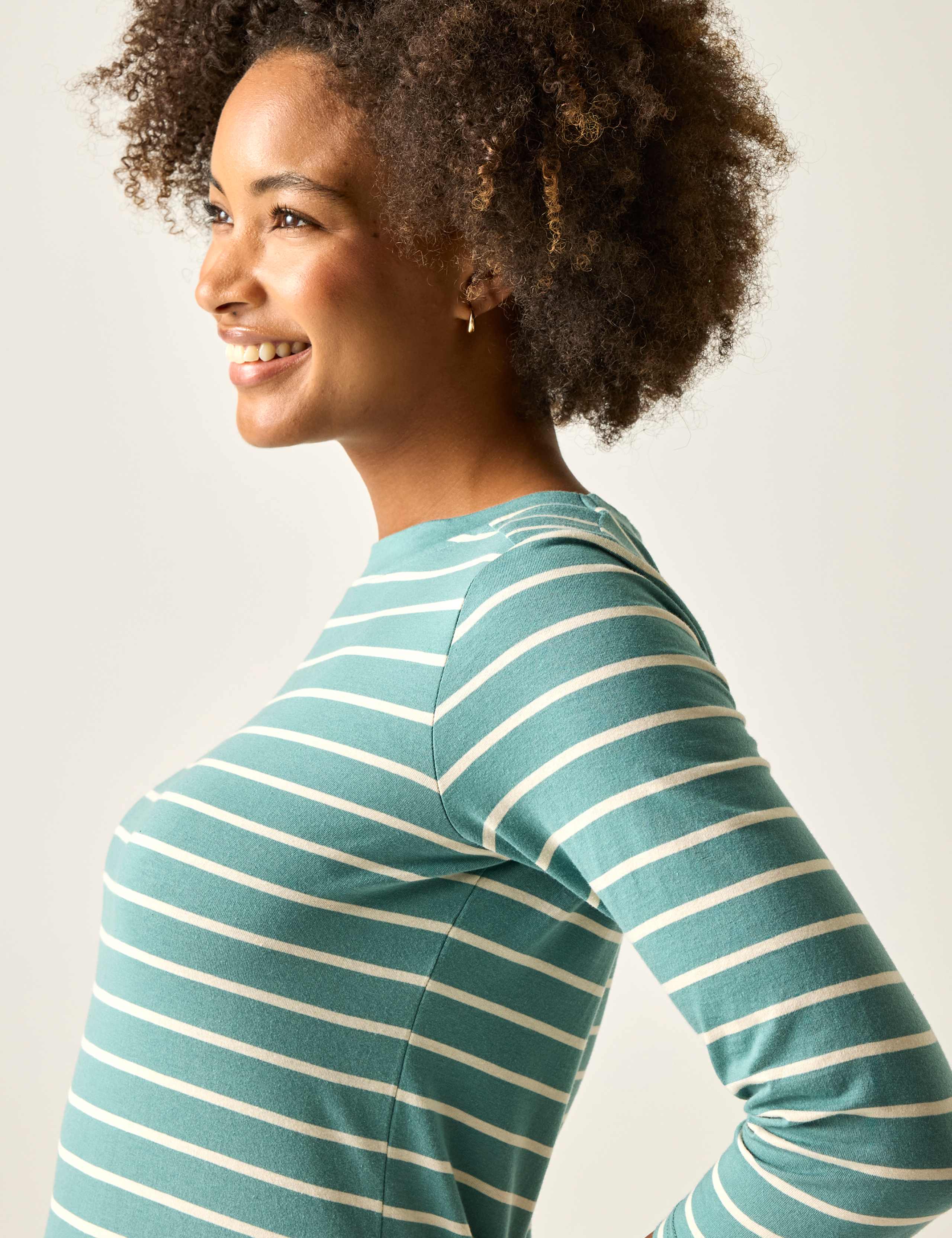 Baylette II Cotton Rich Striped Top 6 of 7