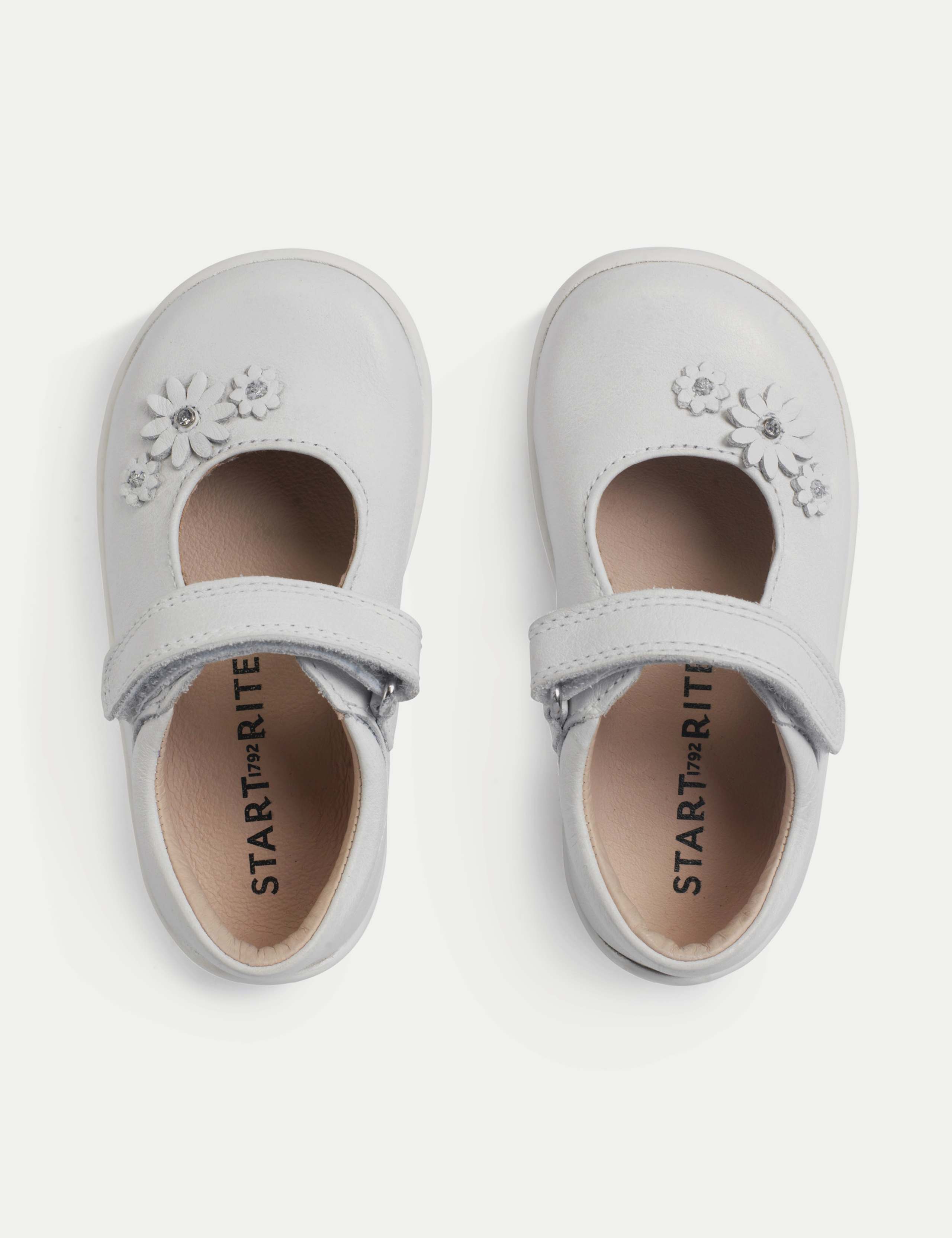 Kids' Leather Flower Riptape Shoes (4 Small - 8 Small) 2 of 6