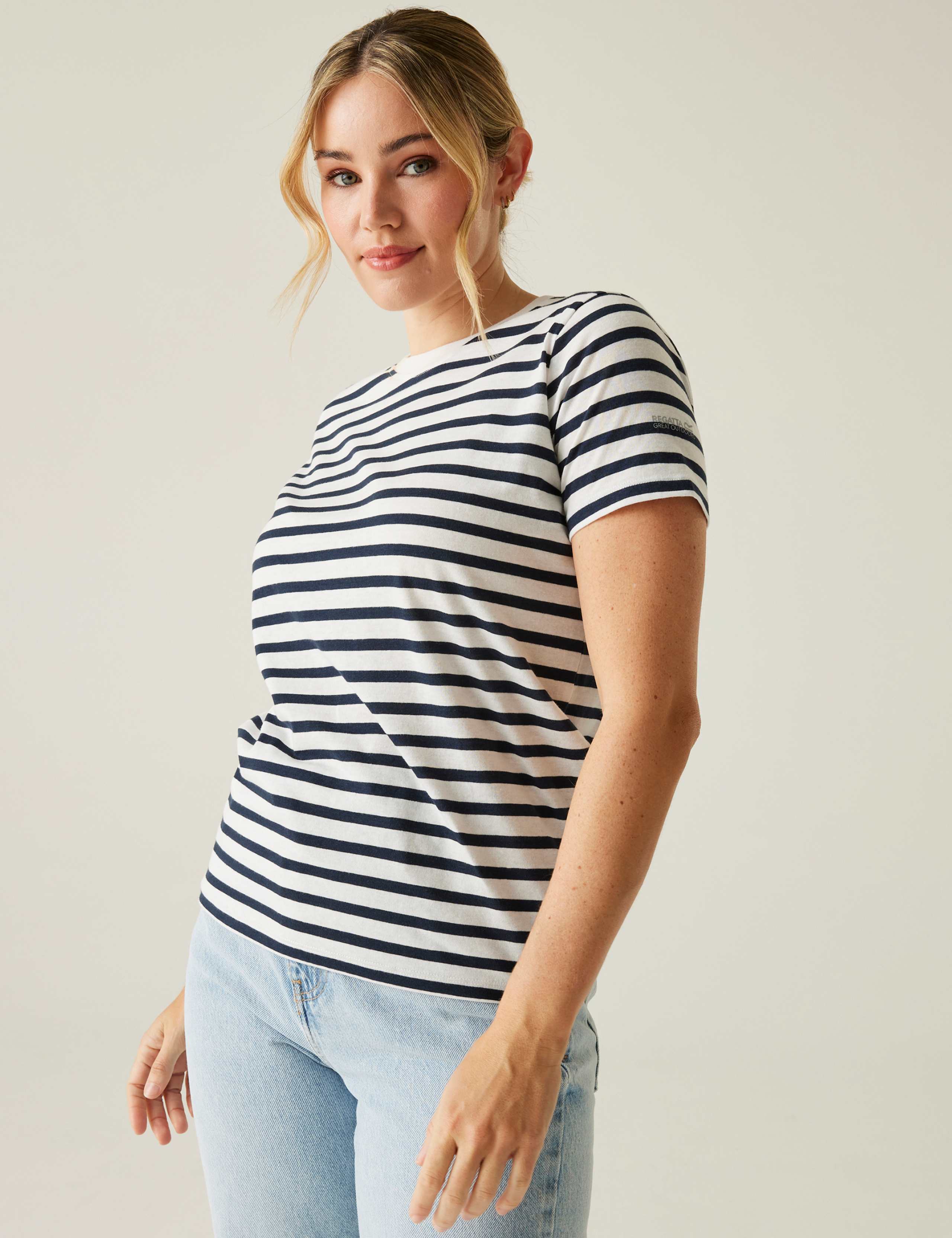 Bayletta Cotton Rich Striped T-Shirt 1 of 6
