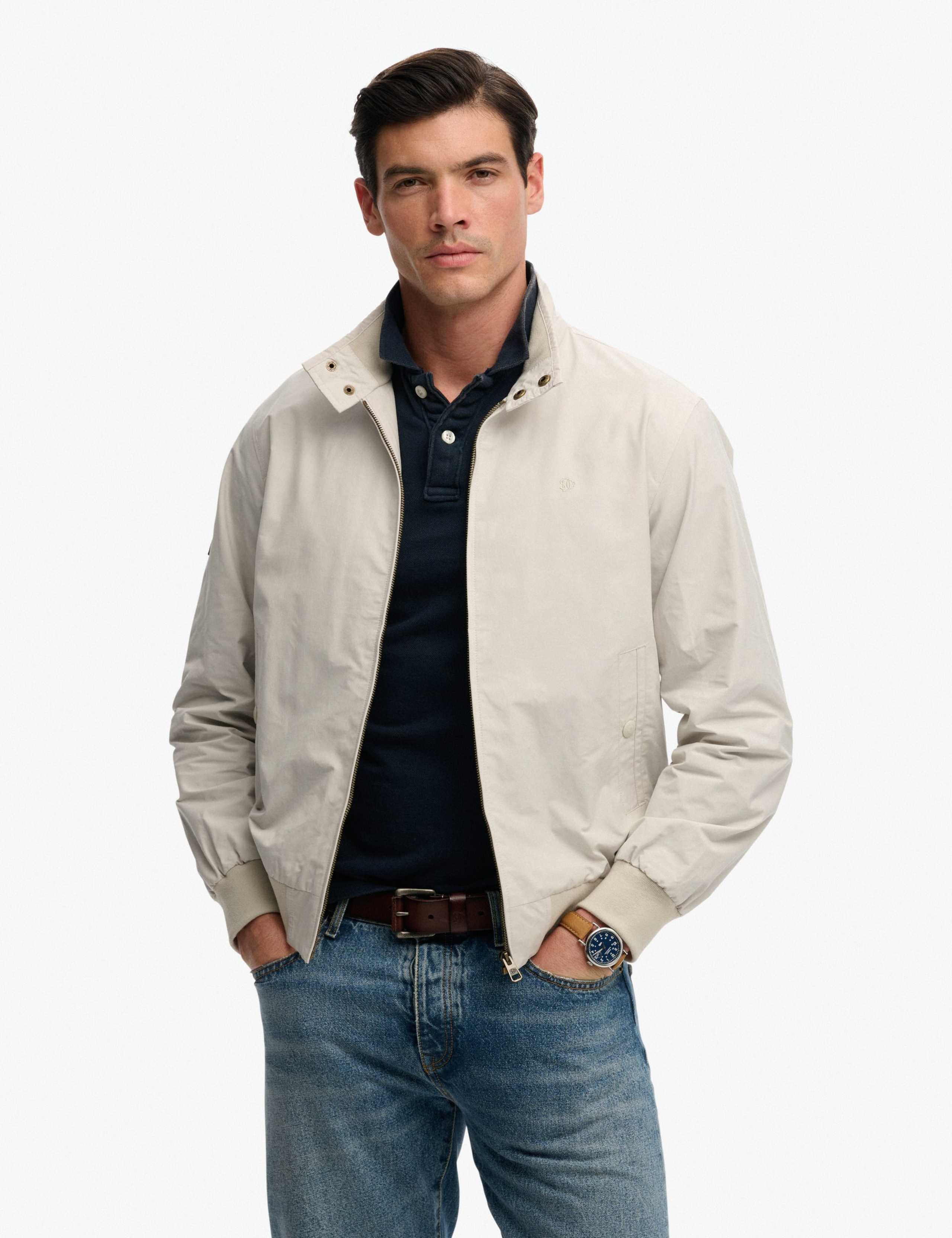 Cotton Blend Harrington Jacket 1 of 6