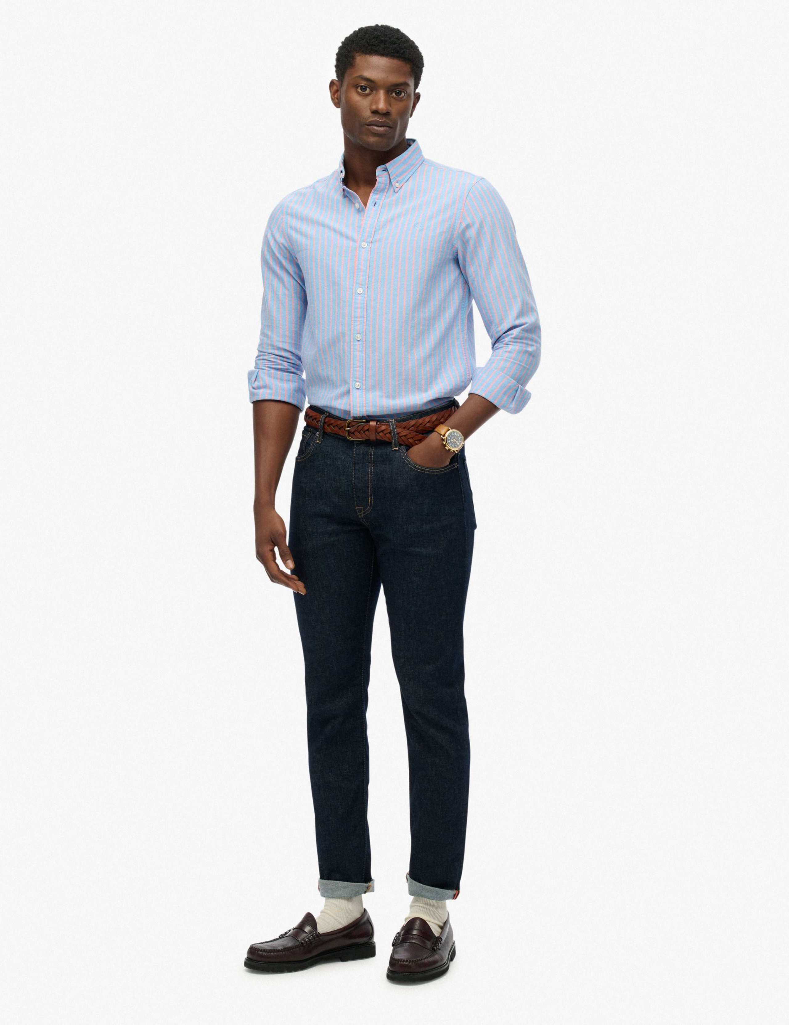 Pure Cotton Striped Oxford Shirt 6 of 7