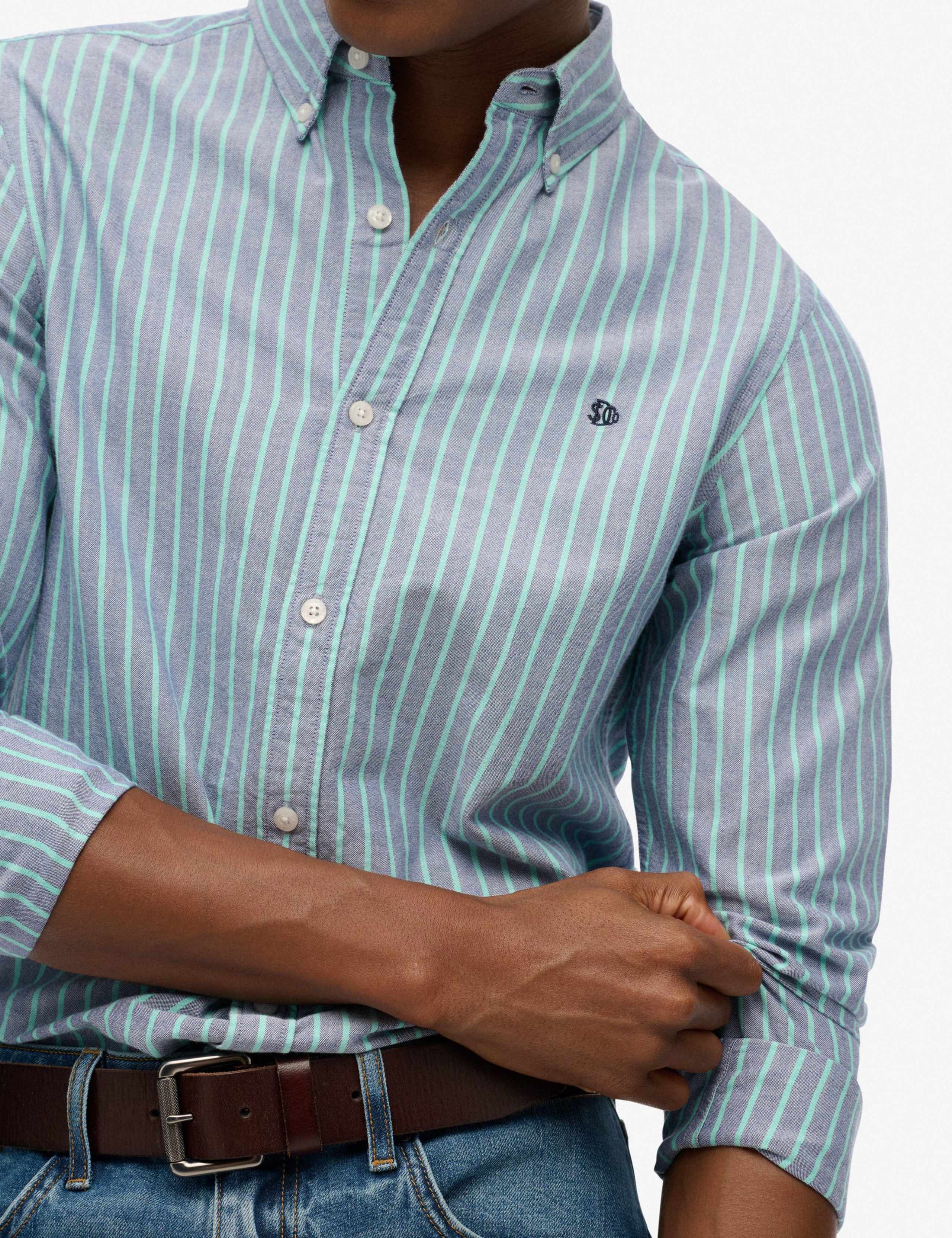 Pure Cotton Striped Oxford Shirt 4 of 7