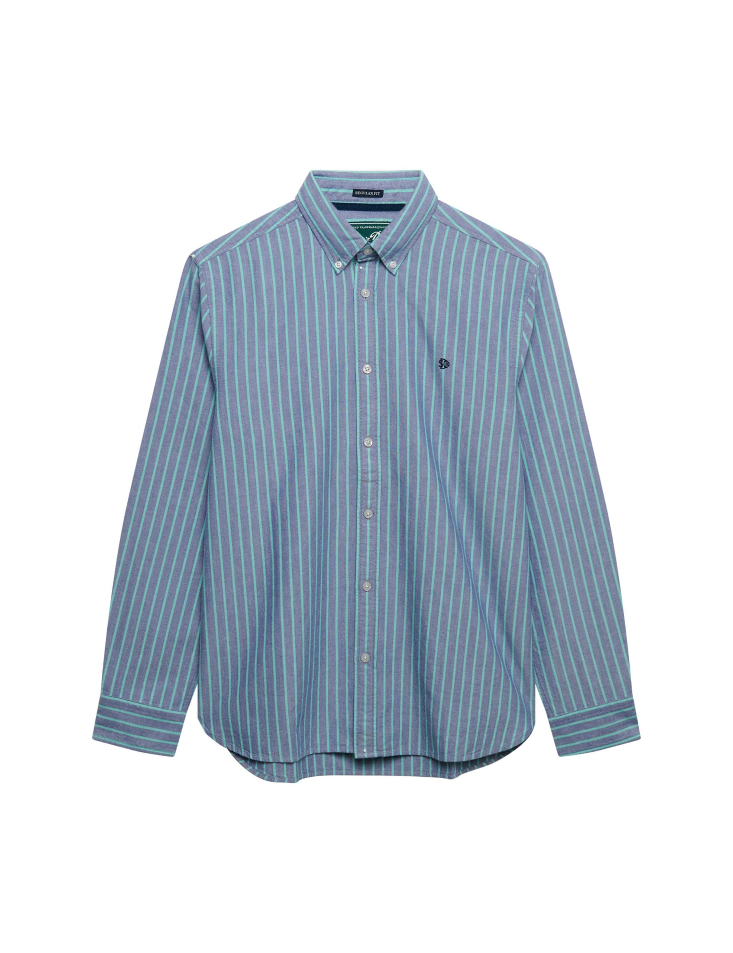 Pure Cotton Striped Oxford Shirt 2 of 7