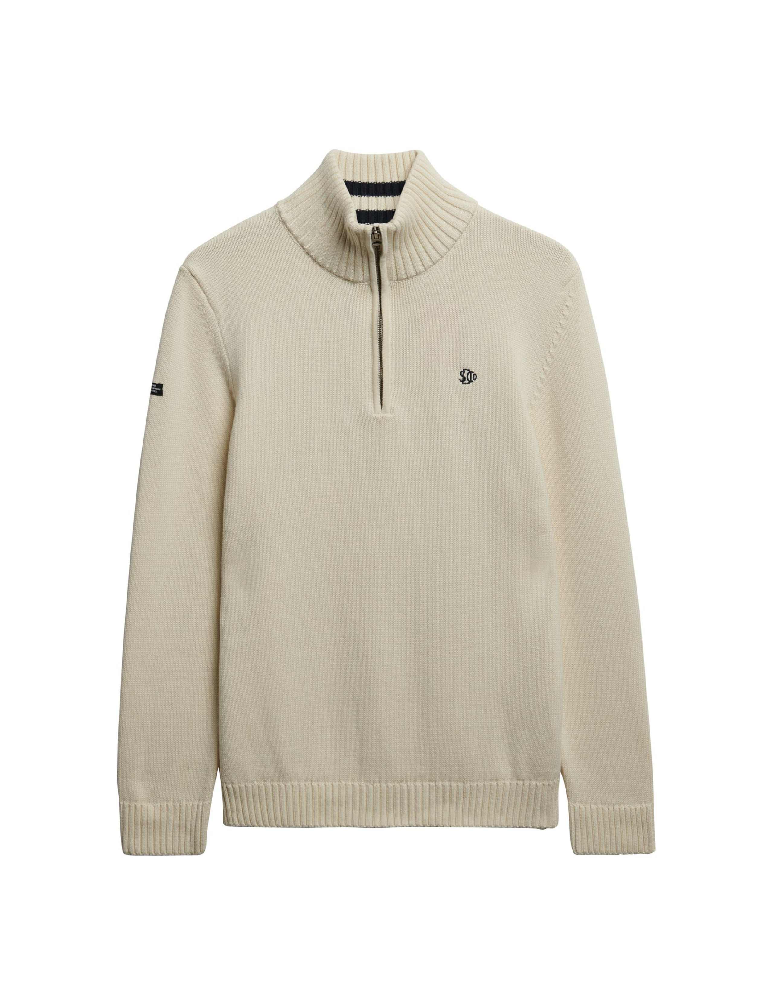 Pure Cotton Half Zip Jumper 2 of 6