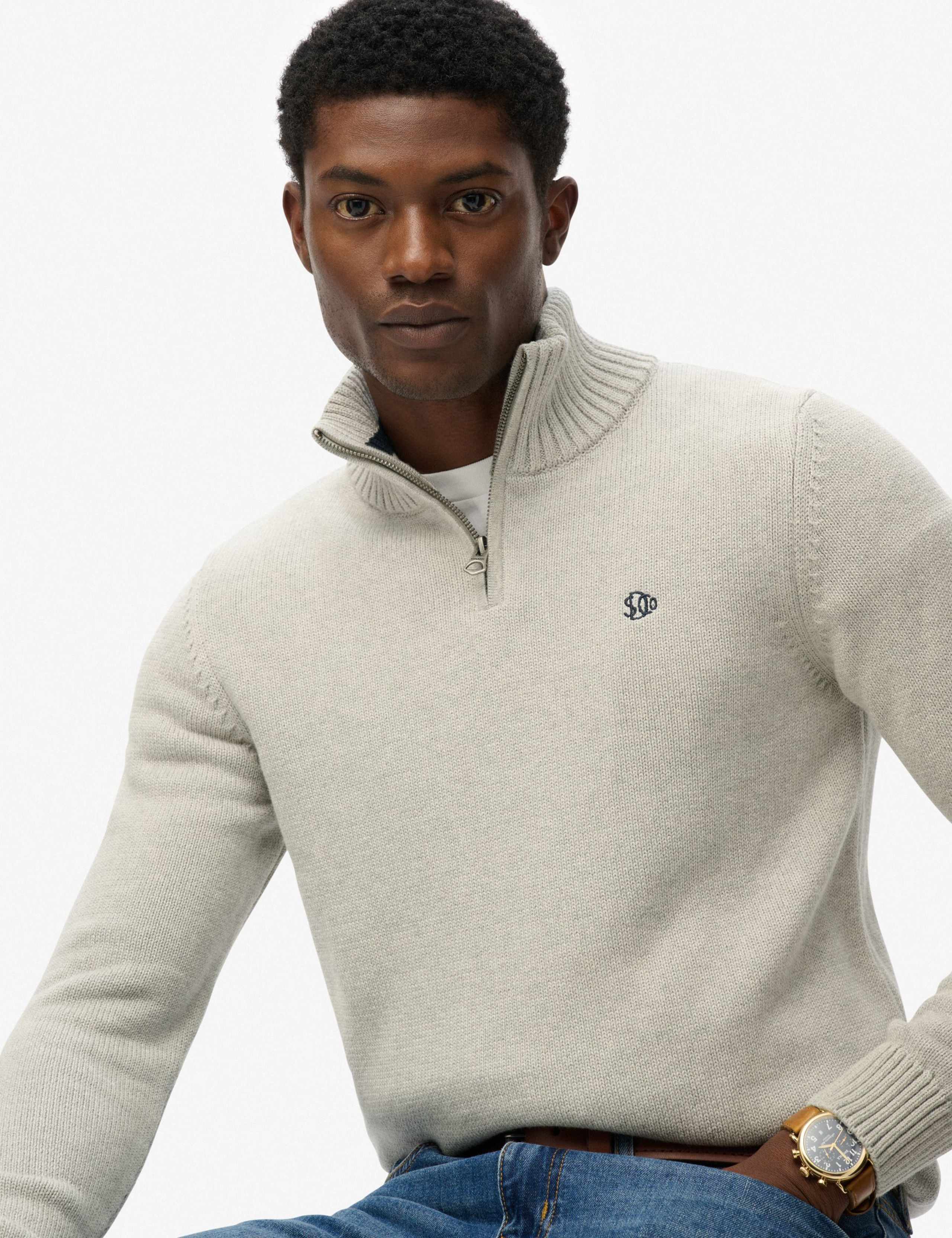 Pure Cotton Half Zip Jumper 2 of 5