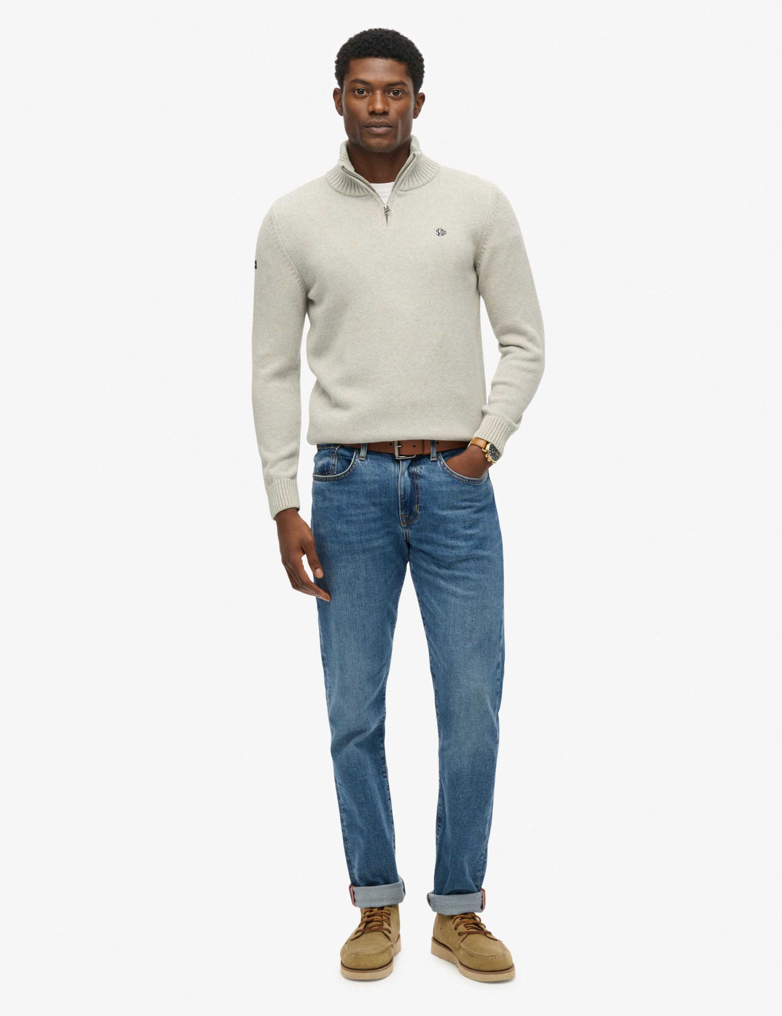 Pure Cotton Half Zip Jumper 4 of 5