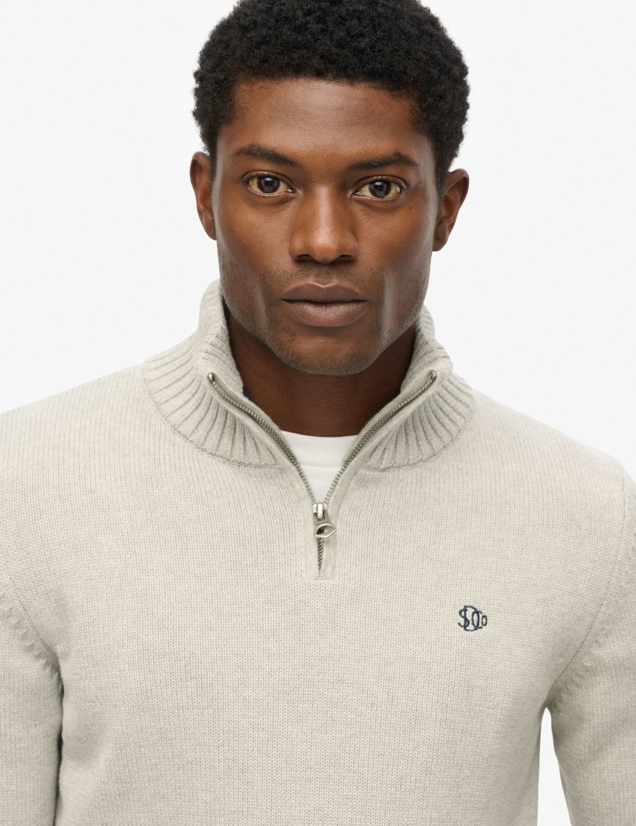 Pure Cotton Half Zip Jumper 5 of 5