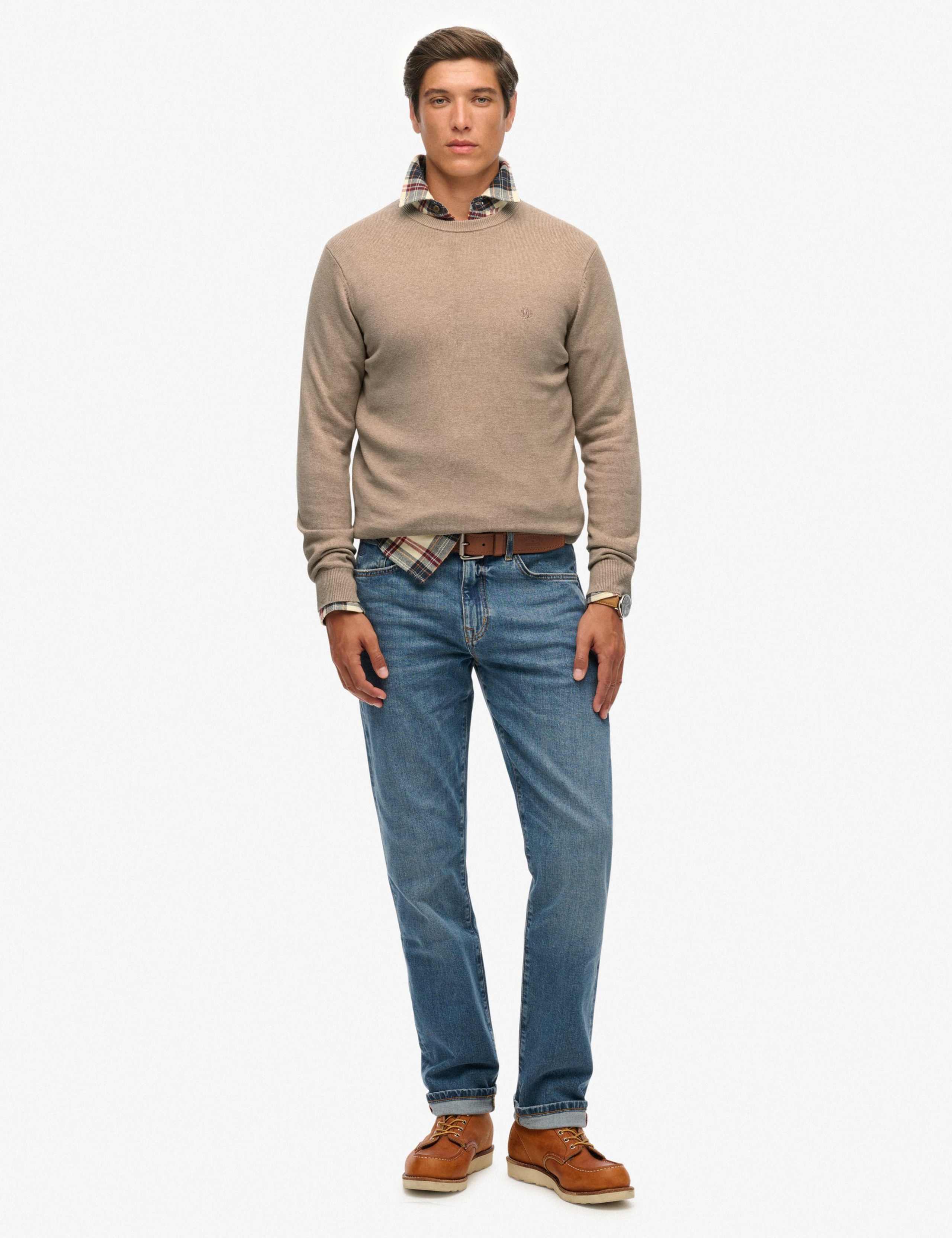 Pure Cotton Crew Neck Jumper 3 of 6