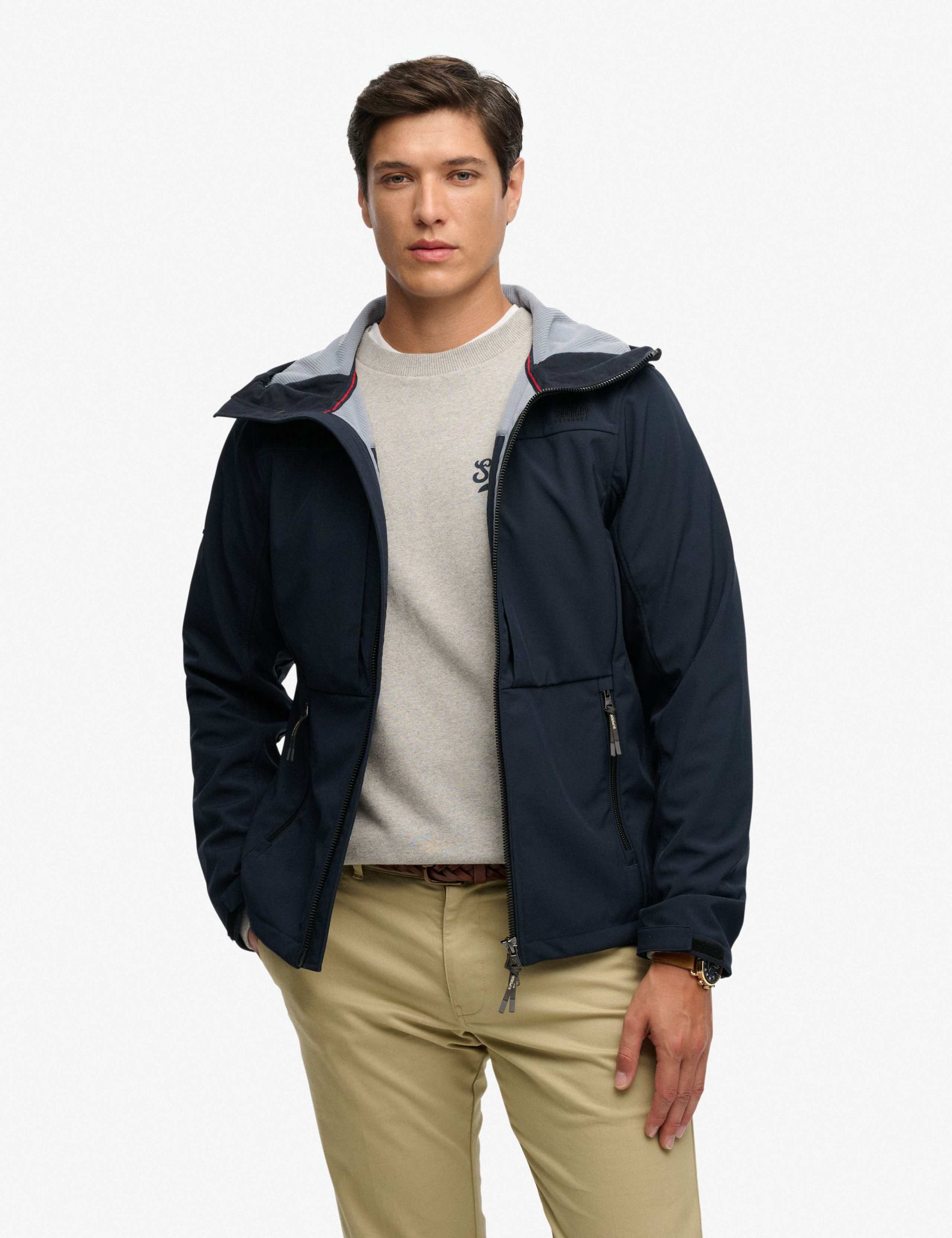Water Resistant Hooded Softshell Jacket 1 of 6