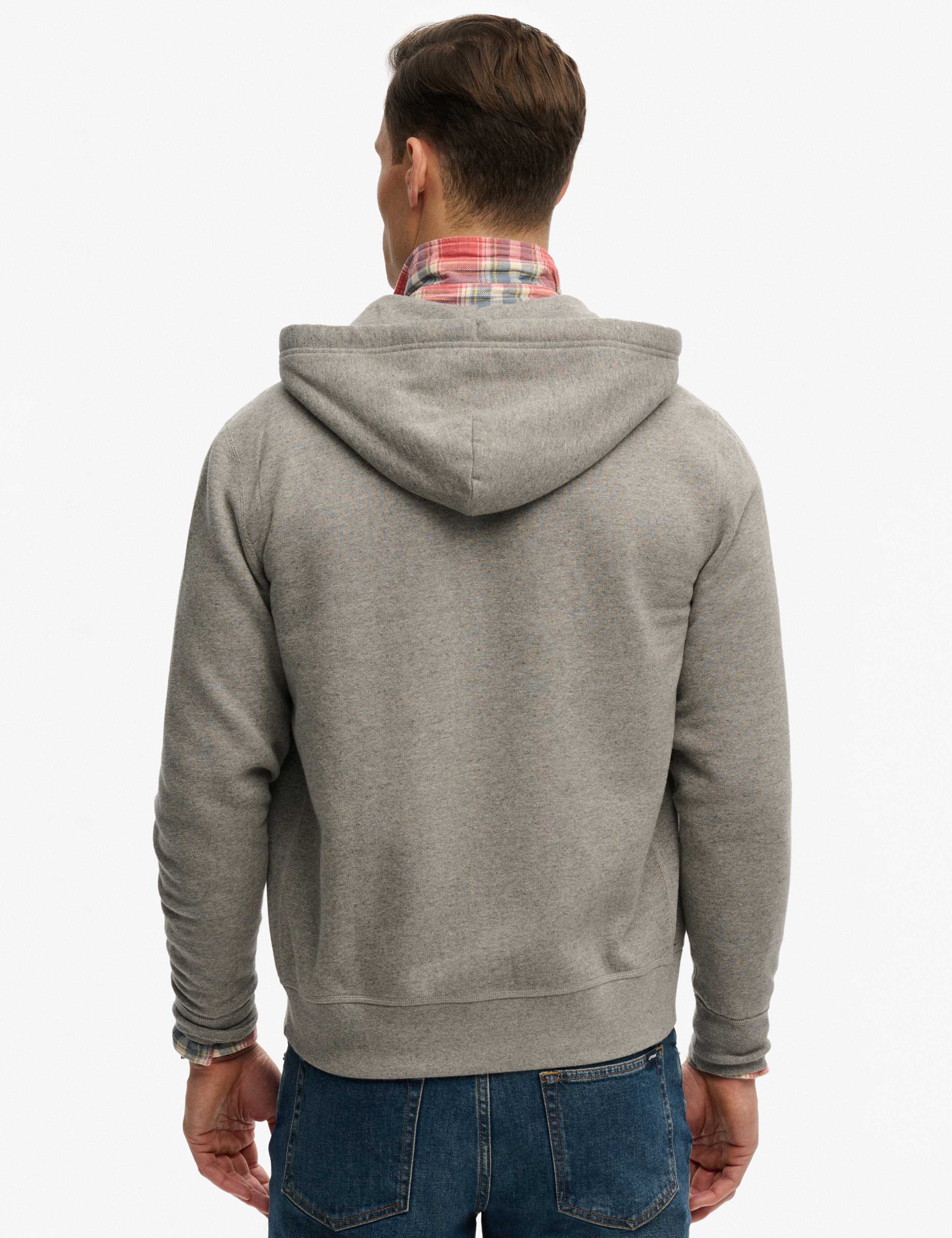 Cotton Rich Logo Embroidery Zip Up Hoodie 2 of 4