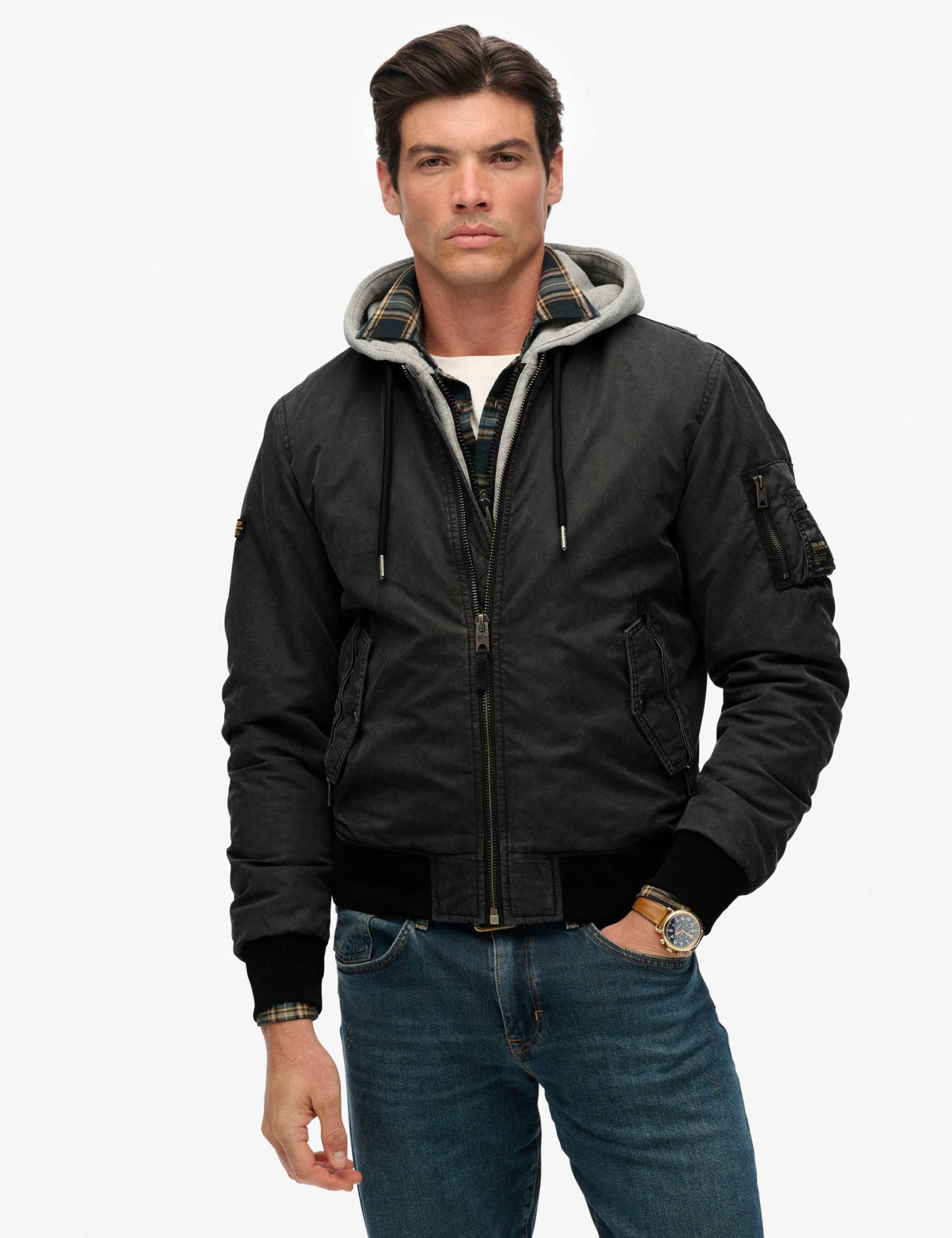 Military MA1 Hooded Bomber Jacket 6 of 8