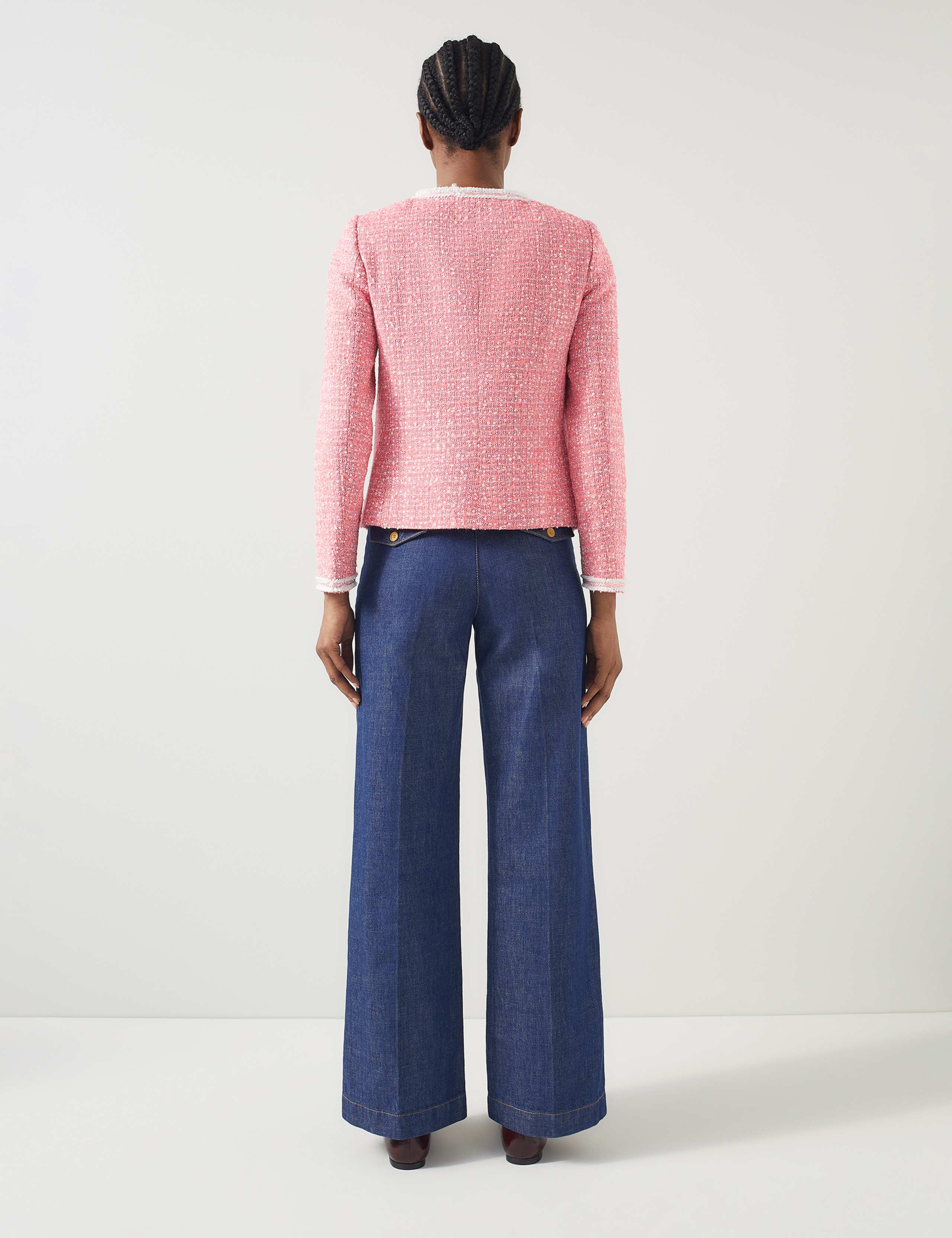 Tweed Collarless Short Jacket 3 of 3