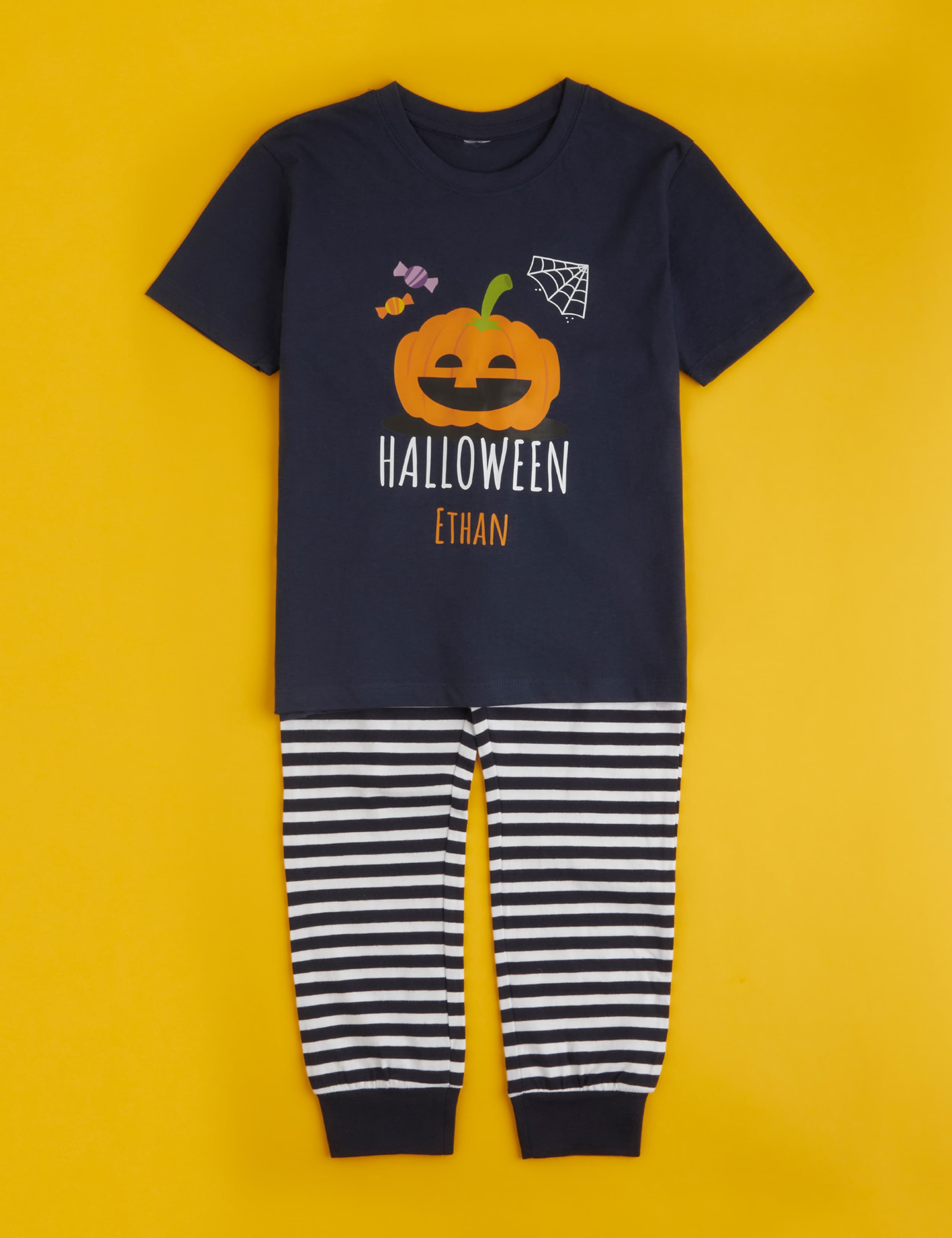 Personalised Kids Pumpkin Pyjamas 1 of 9