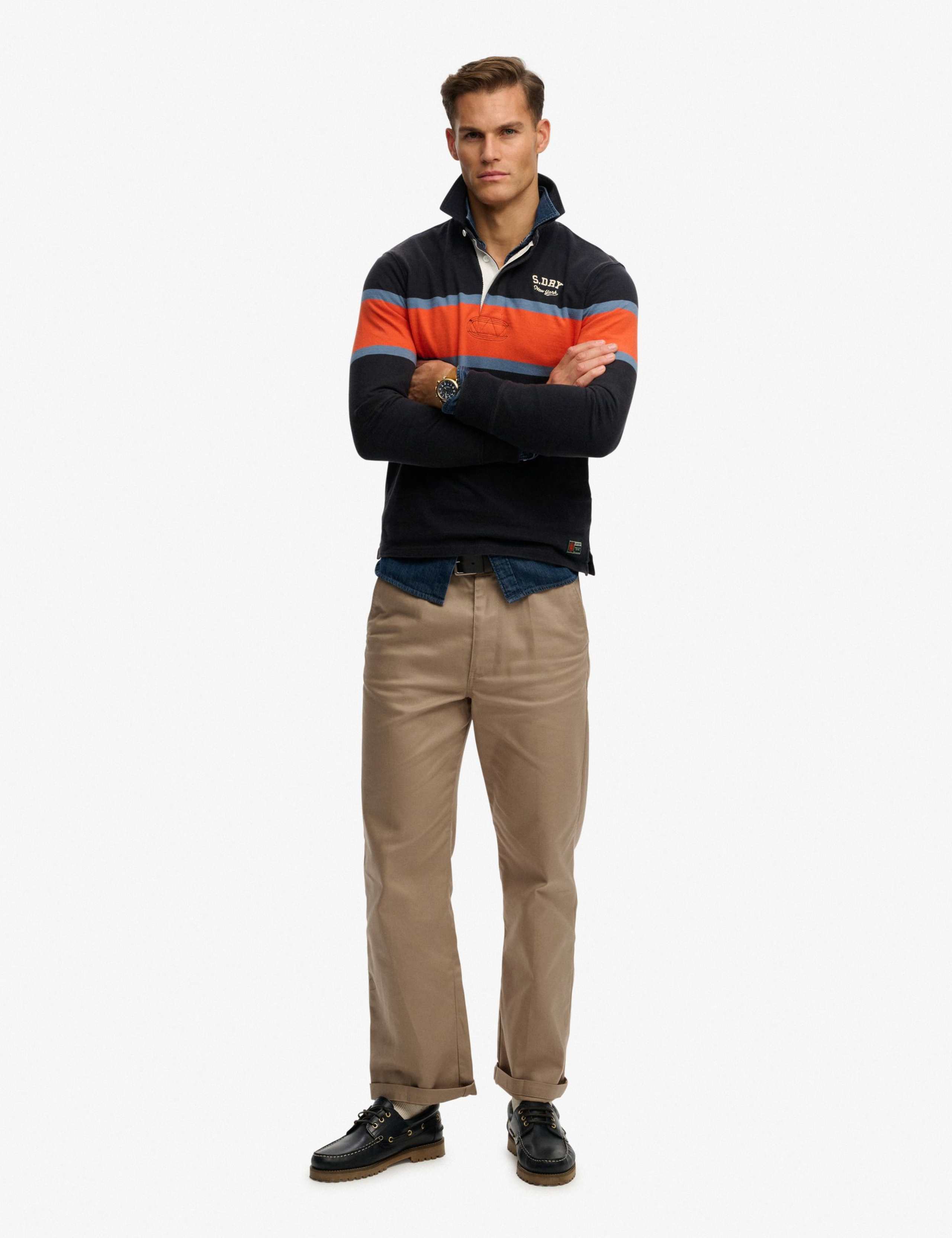 Pure Cotton Striped Funnel Neck Rugby Top 5 of 6