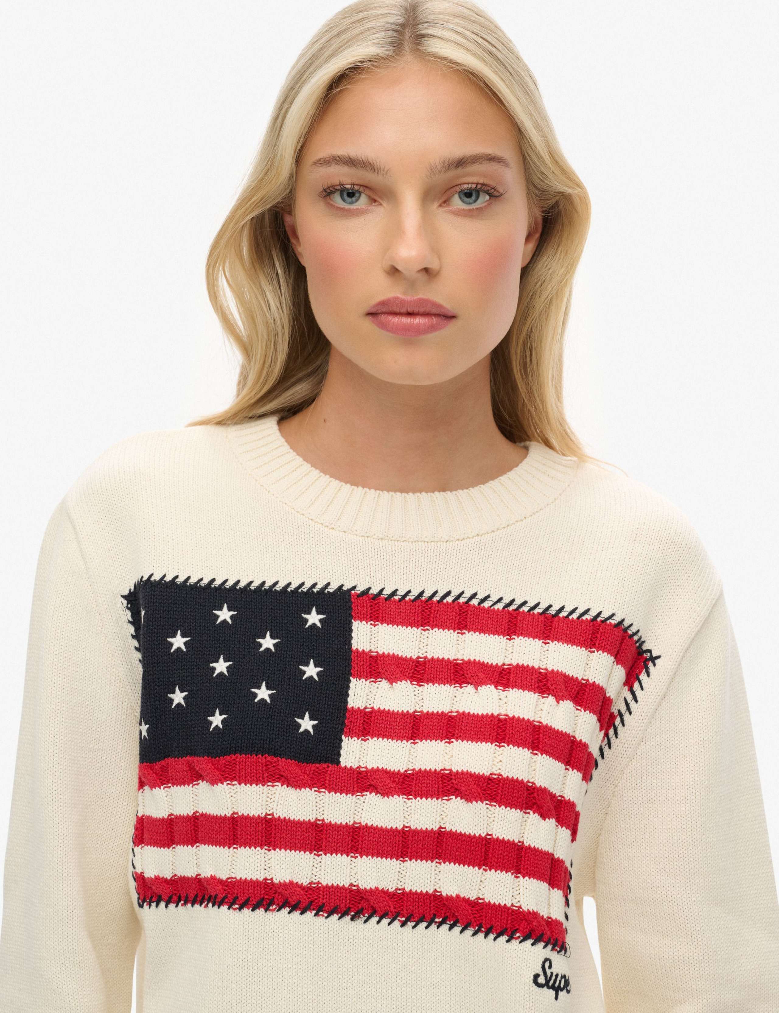 Cotton Rich Americana Flag Relaxed Jumper 3 of 6