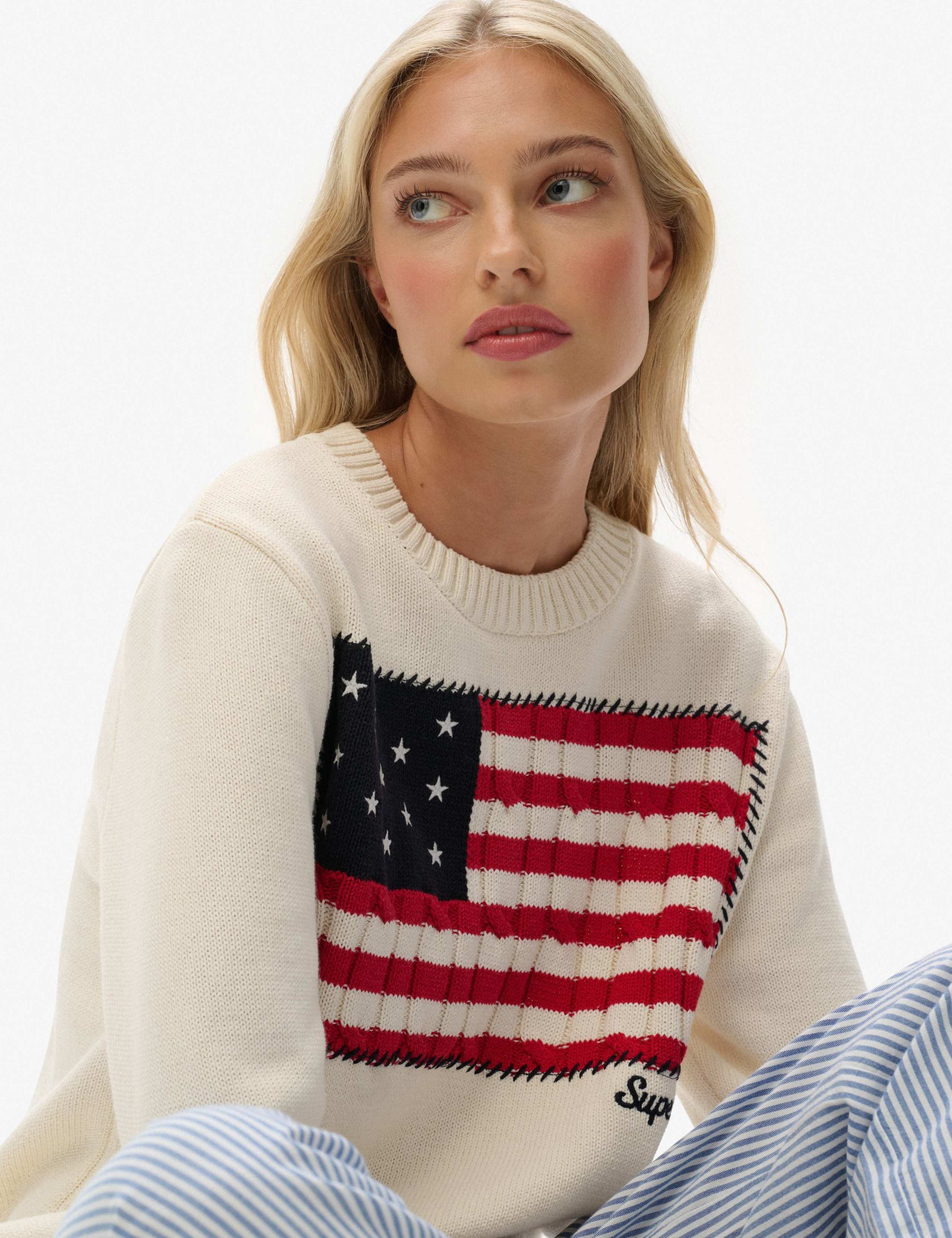 Cotton Rich Americana Flag Relaxed Jumper 4 of 6