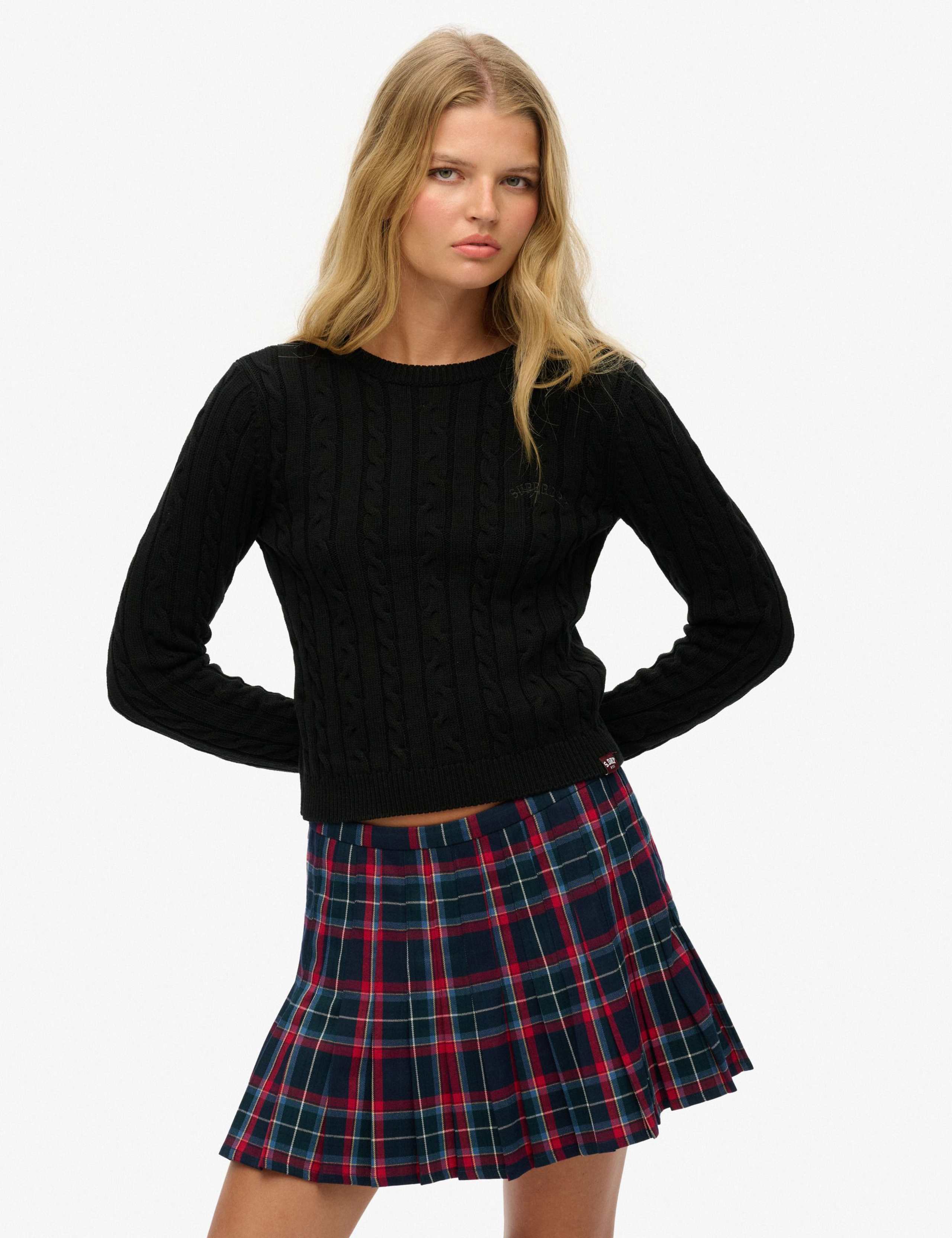 Cable Knit Crew Neck Jumper 1 of 5