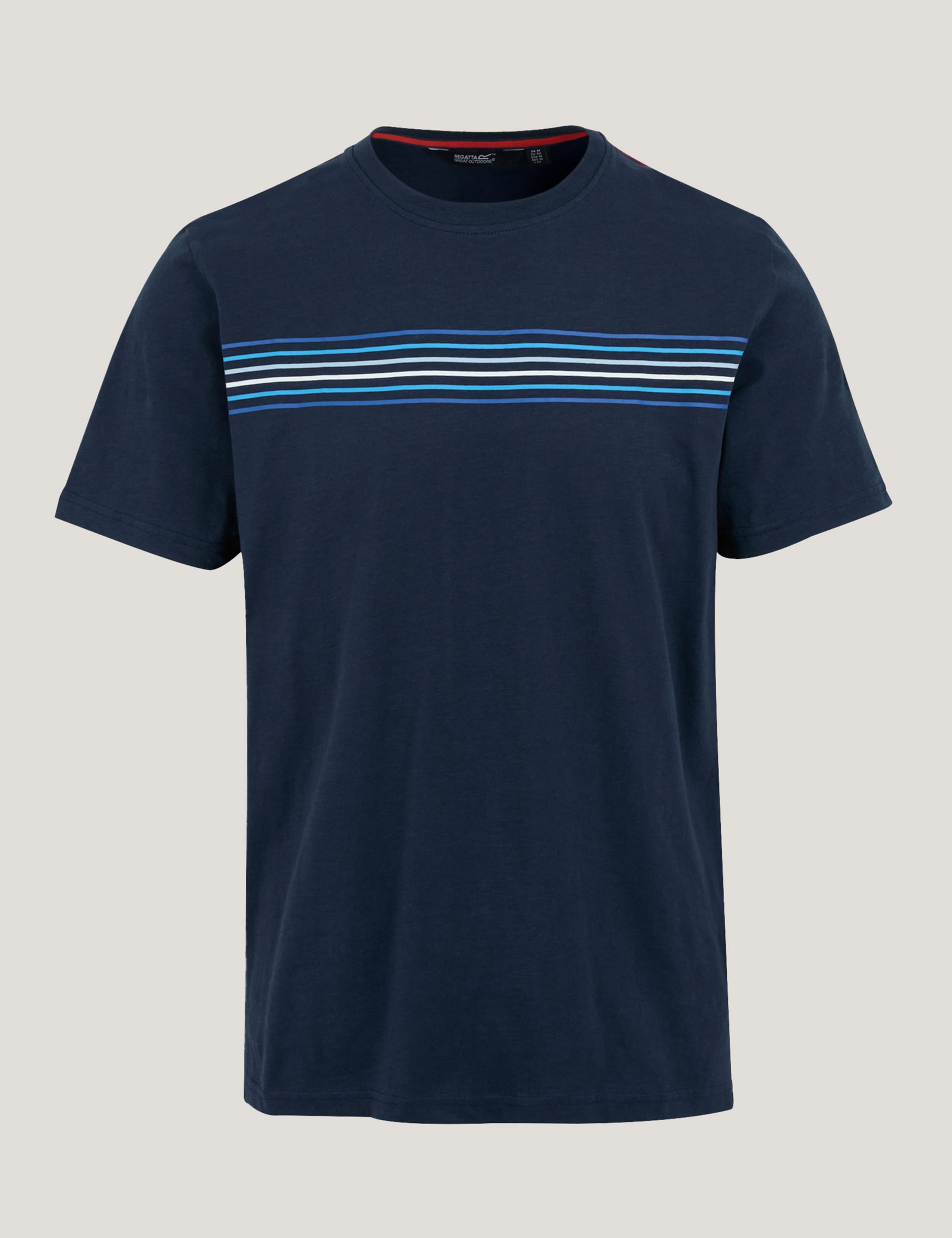 Ravia Pure Cotton Chest Stripe T-Shirt 2 of 7