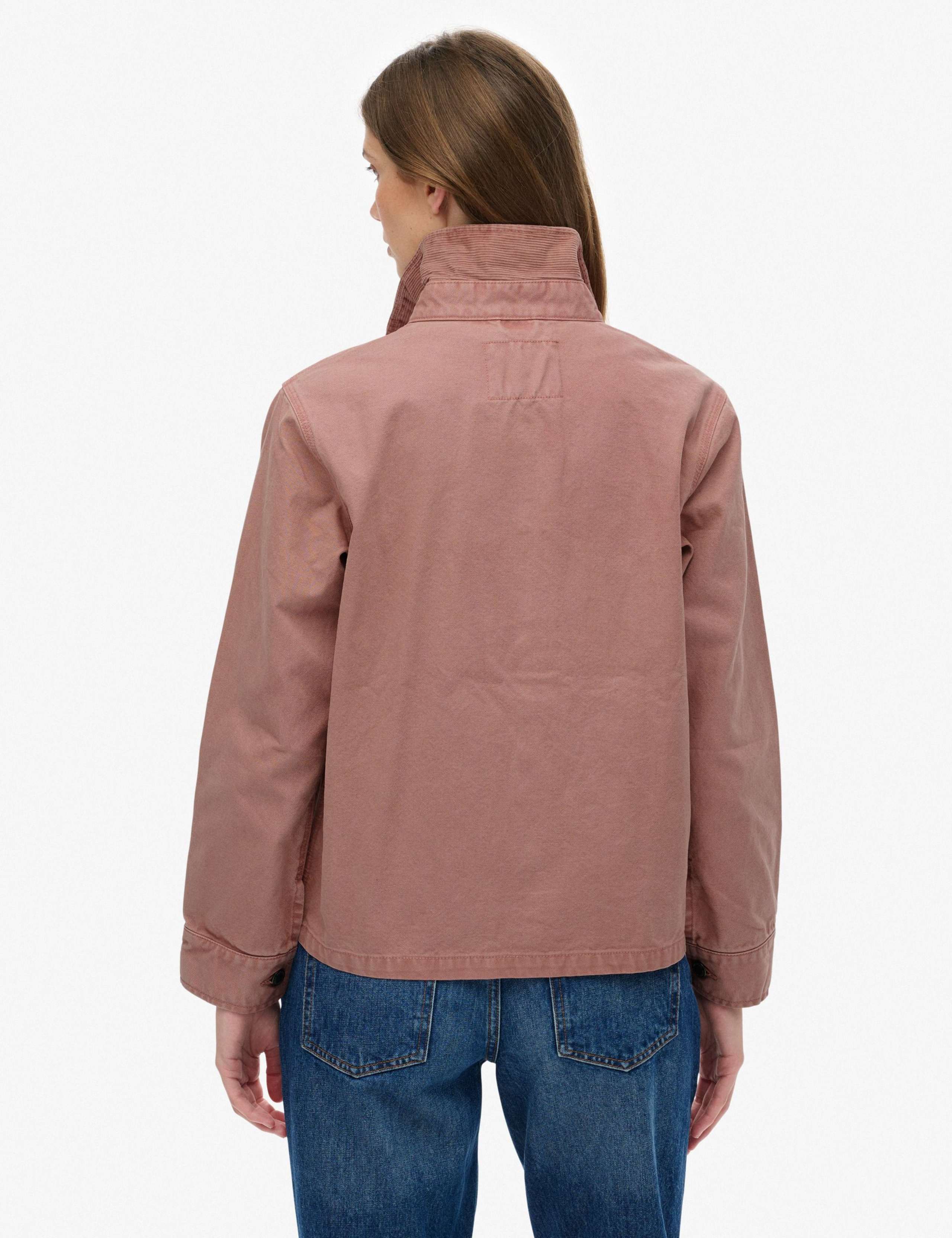 Pure Cotton Collared Relaxed Utility Jacket 6 of 7