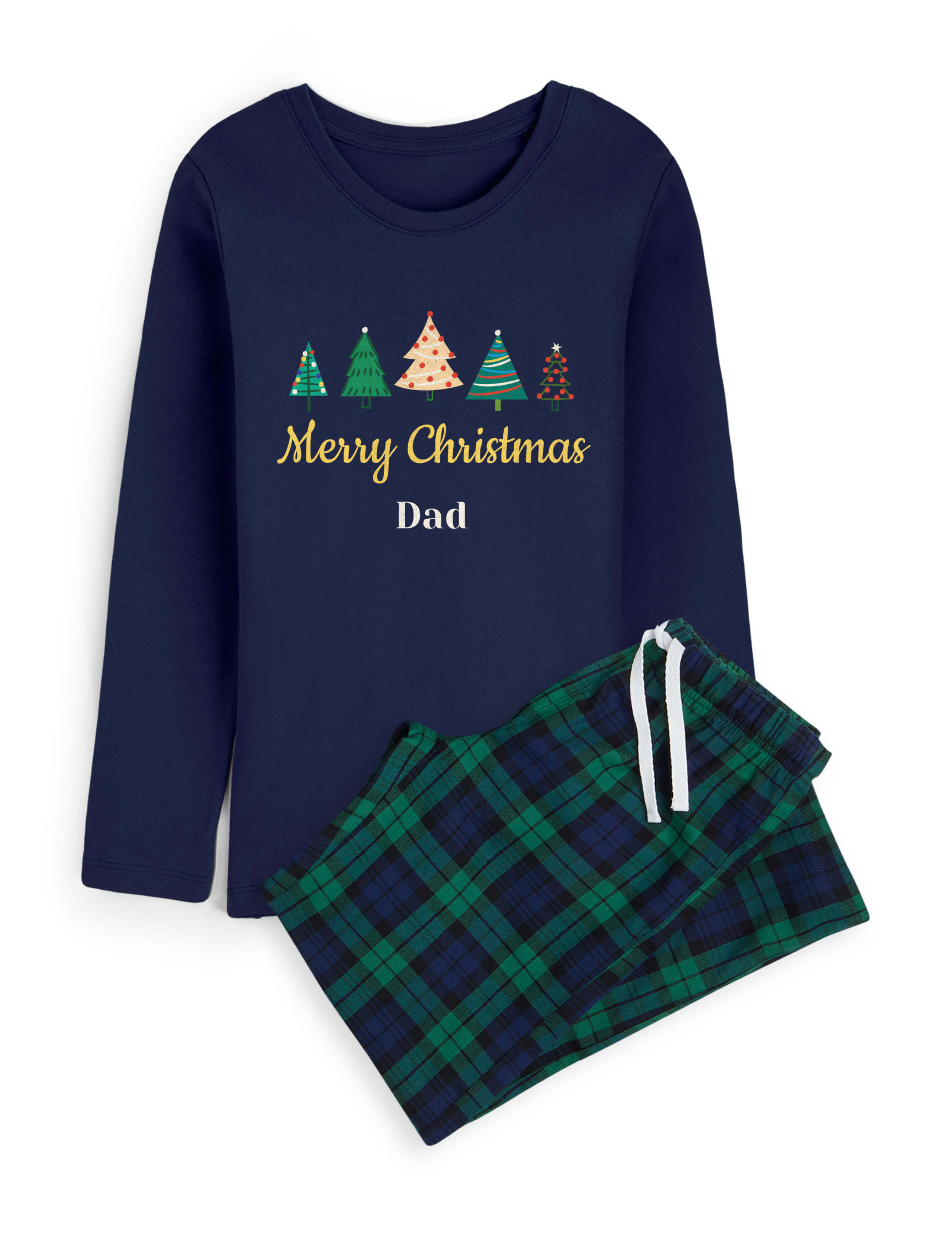 Personalised Men's Christmas Tree Pyjamas 1 of 3