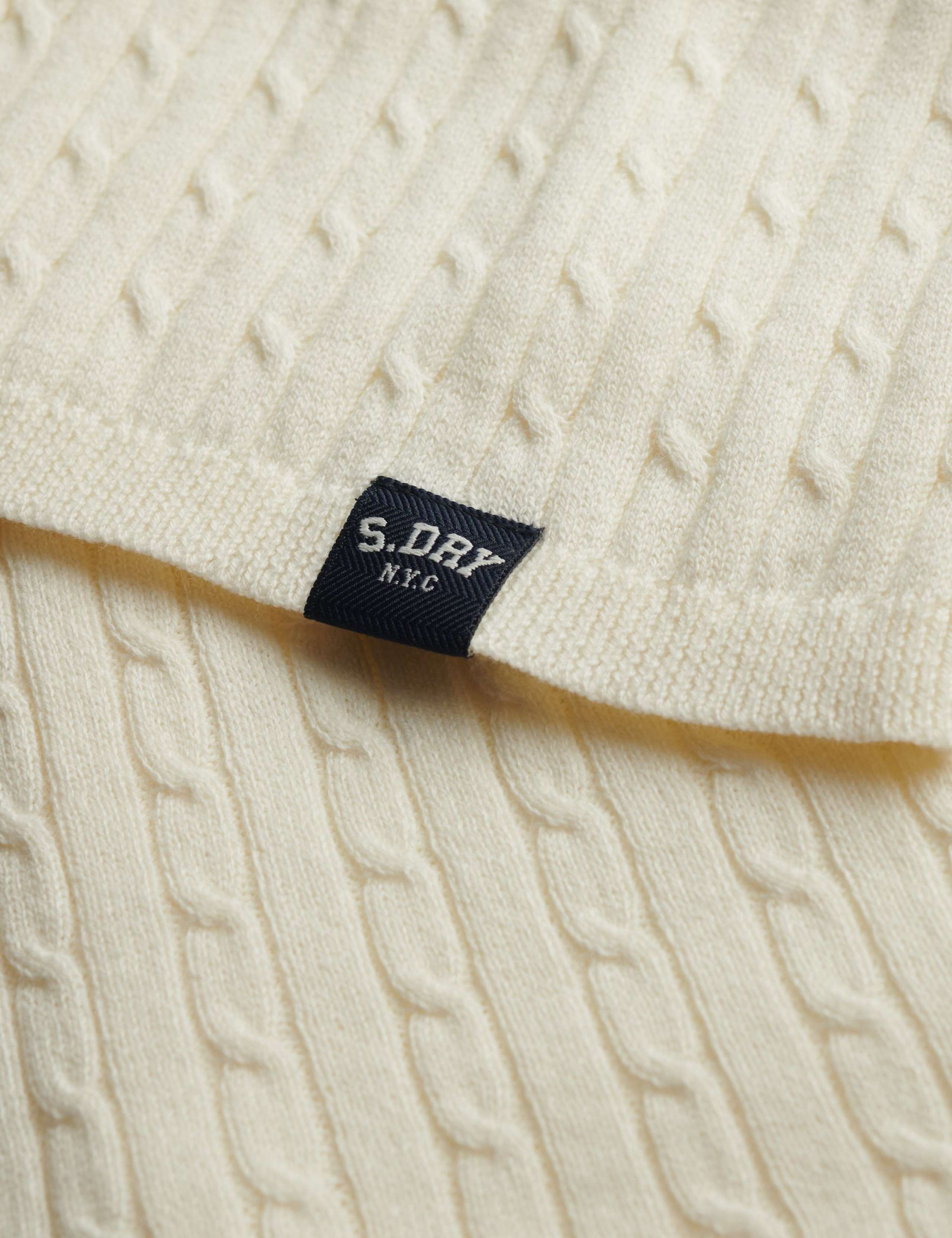 Pure Cotton Cable Knit Crew Neck Cardigan 3 of 6