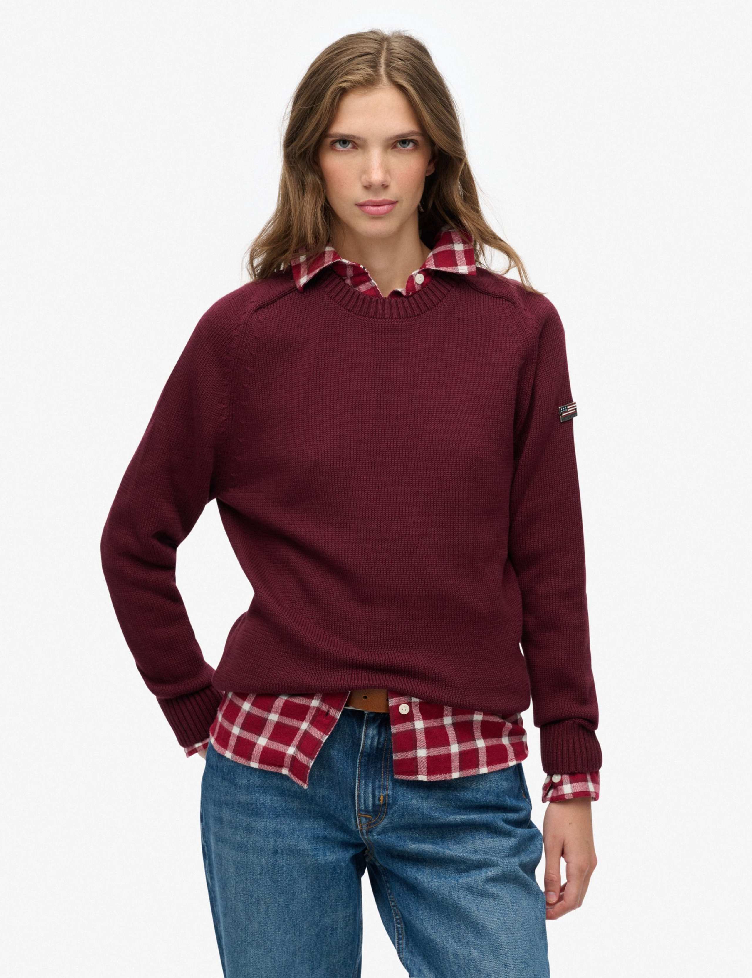 Pure Cotton Crew Neck Relaxed Jumper 1 of 6