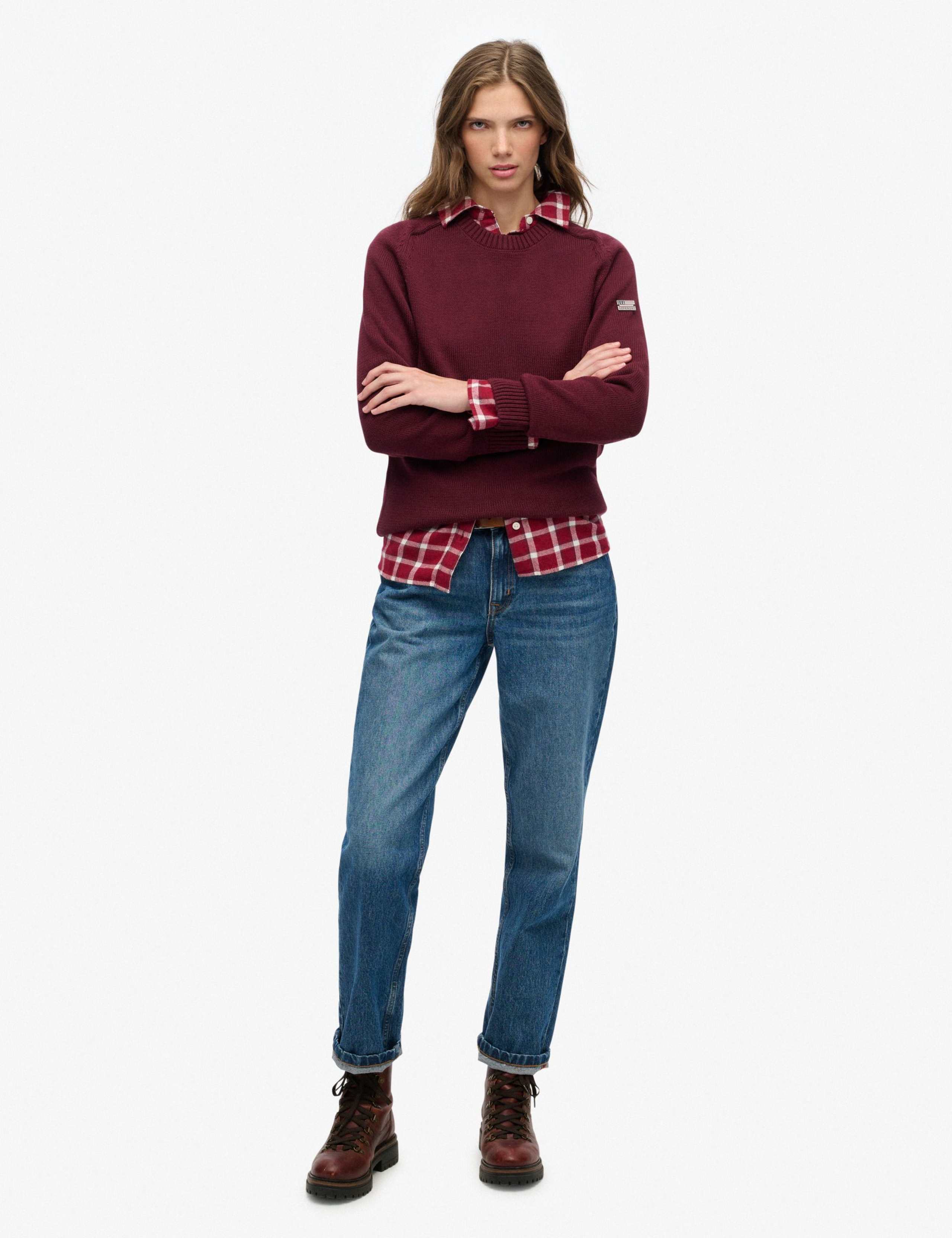 Pure Cotton Crew Neck Relaxed Jumper 4 of 6