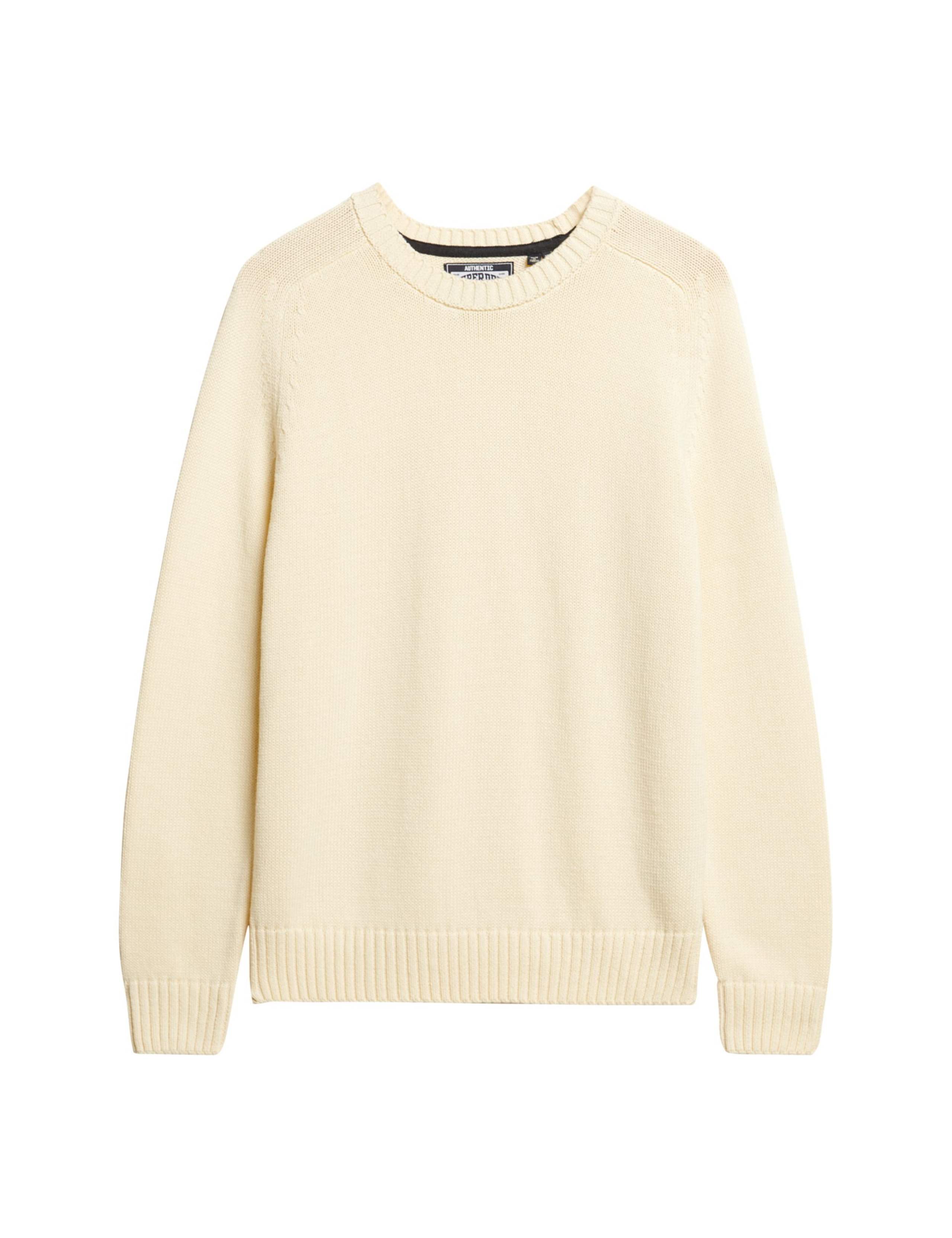 Pure Cotton Crew Neck Relaxed Jumper 2 of 6