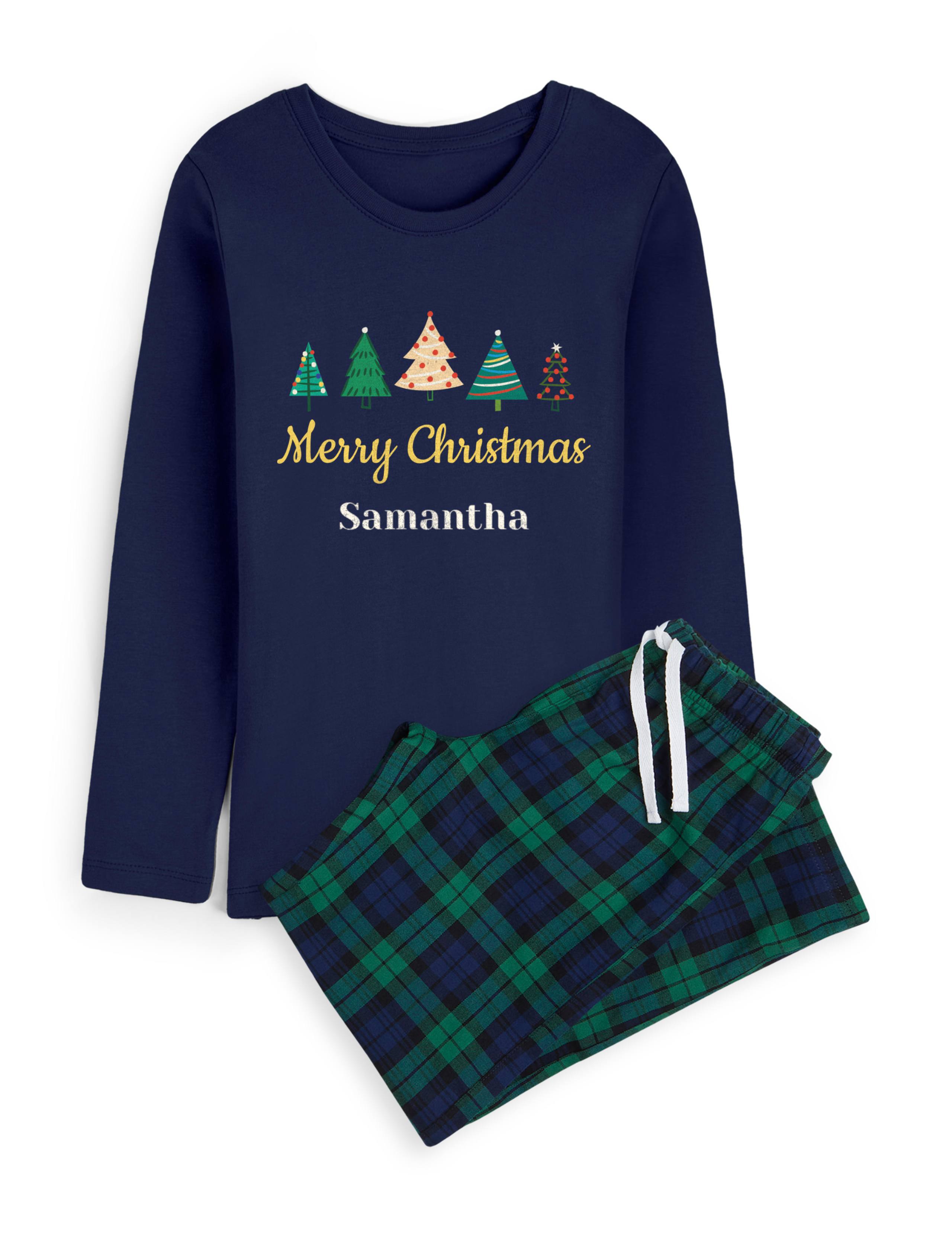 Personalised Women's Christmas Tree Pyjamas 1 of 3