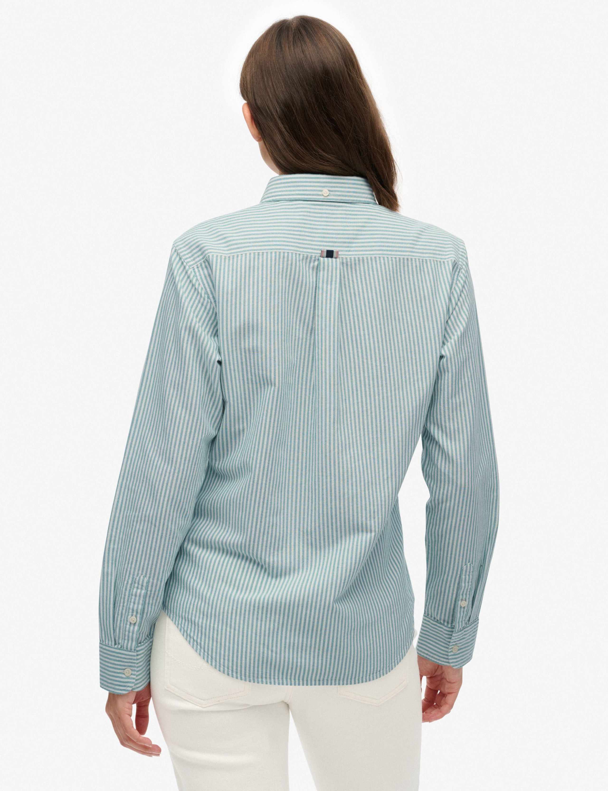 Pure Cotton Striped Oxford Shirt 4 of 7