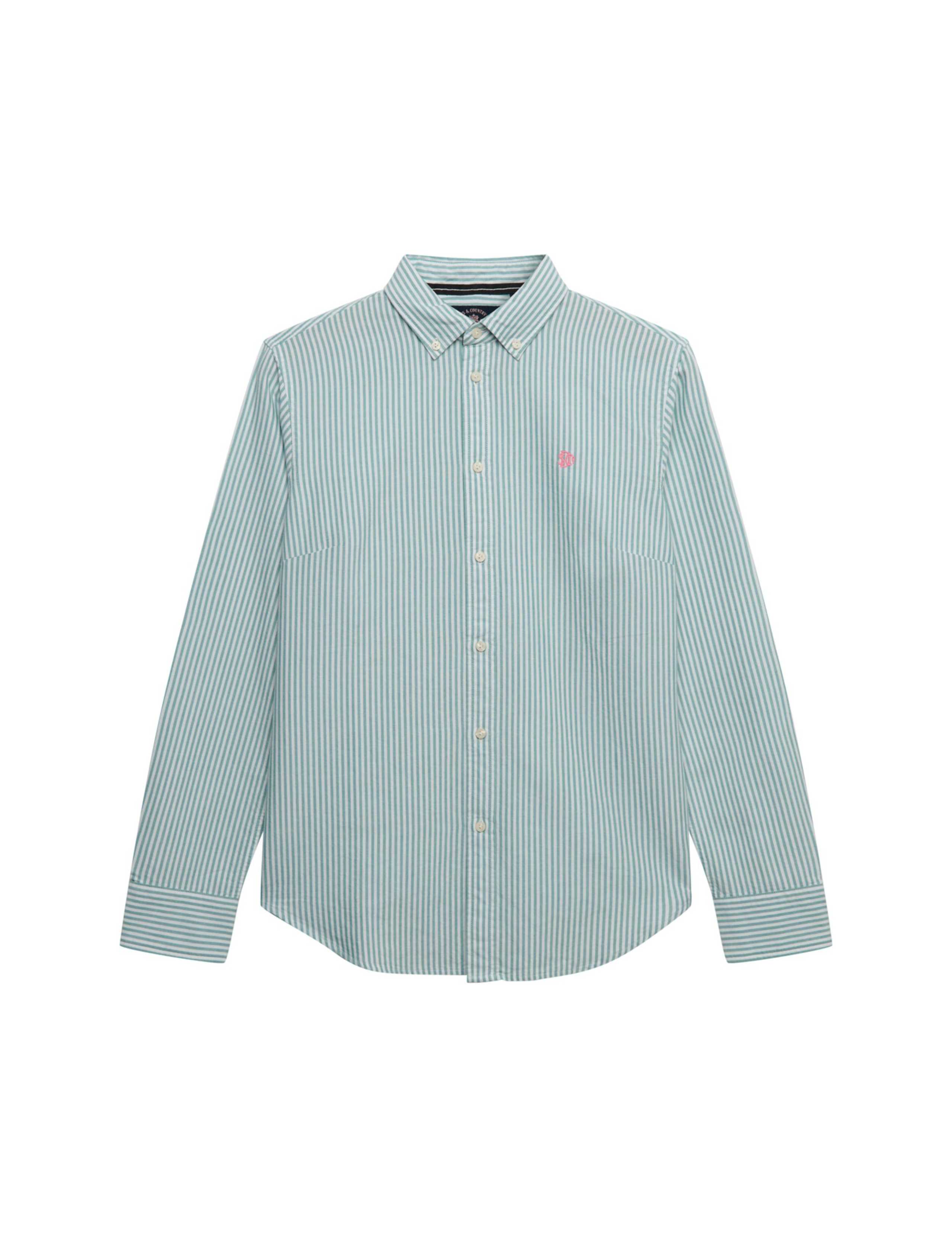 Pure Cotton Striped Oxford Shirt 2 of 7