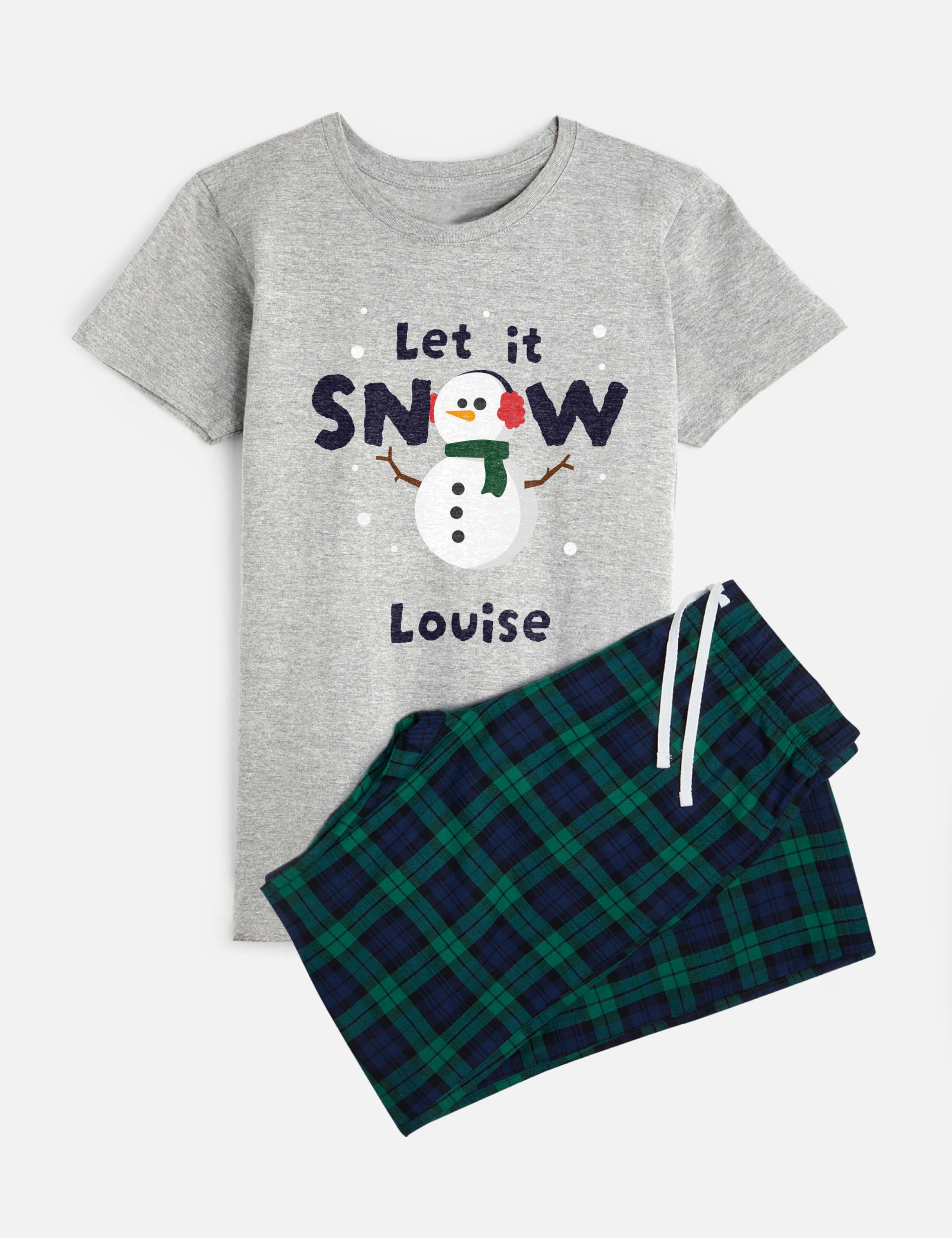 Personalised Women's Snowman Family Pyjamas 4 of 4