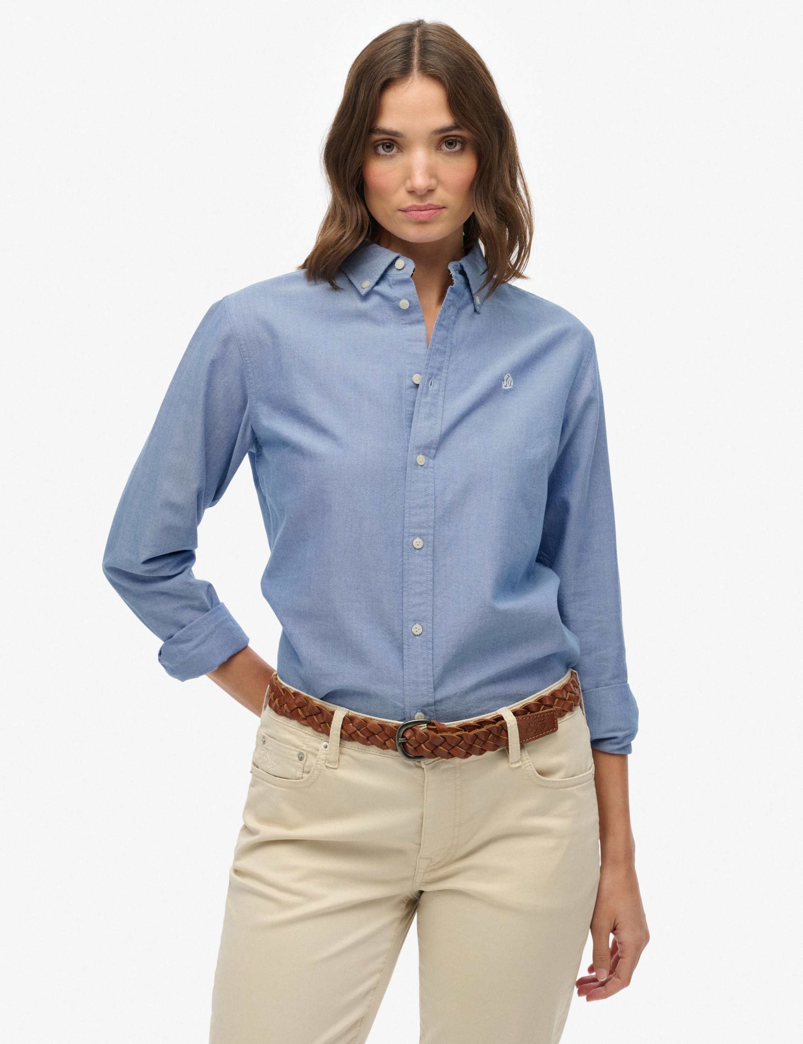 Pure Cotton Slim Oxford Shirt 1 of 6