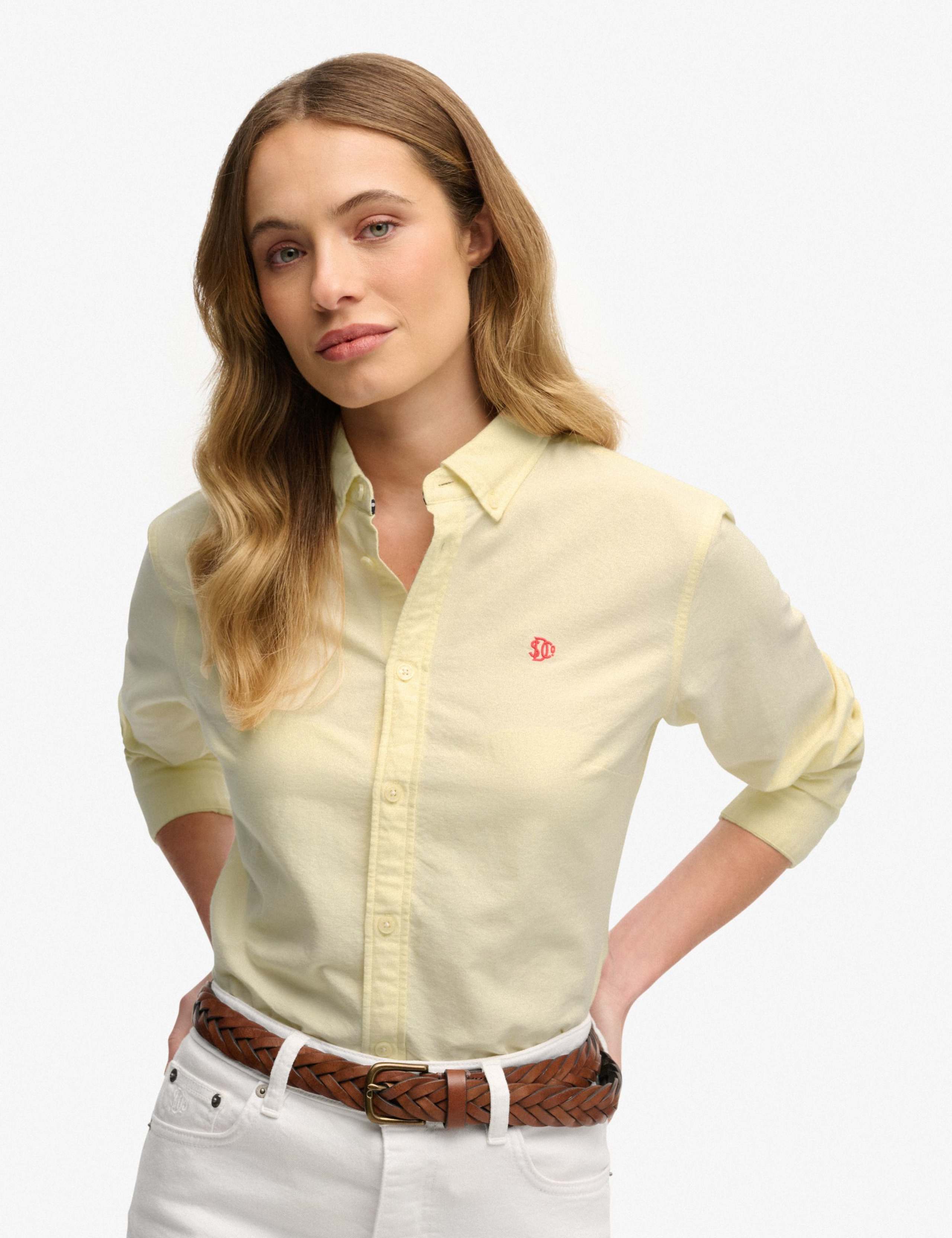Pure Cotton Slim Oxford Shirt 1 of 7