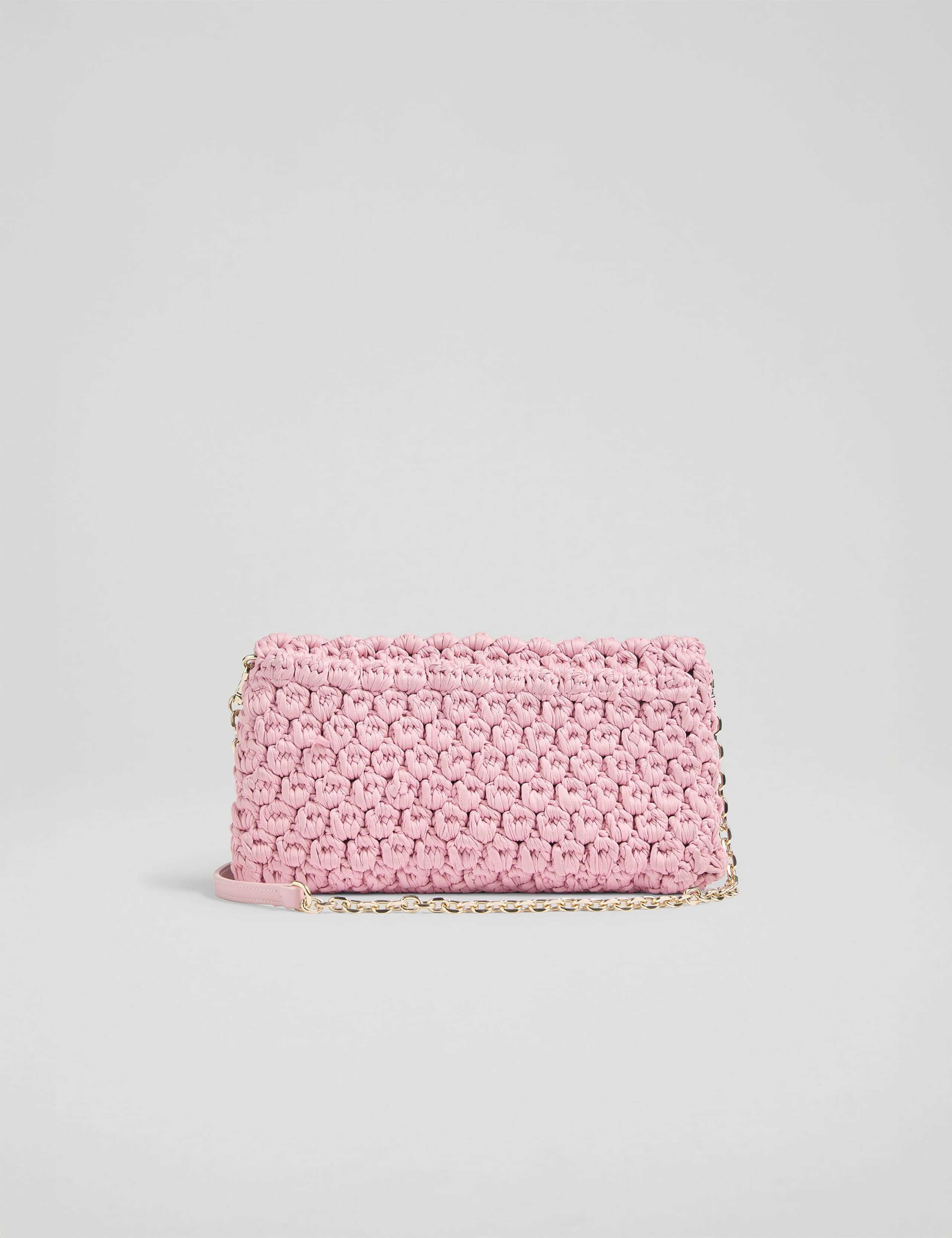 Crochet Woven Chain Strap Clutch Bag 2 of 2