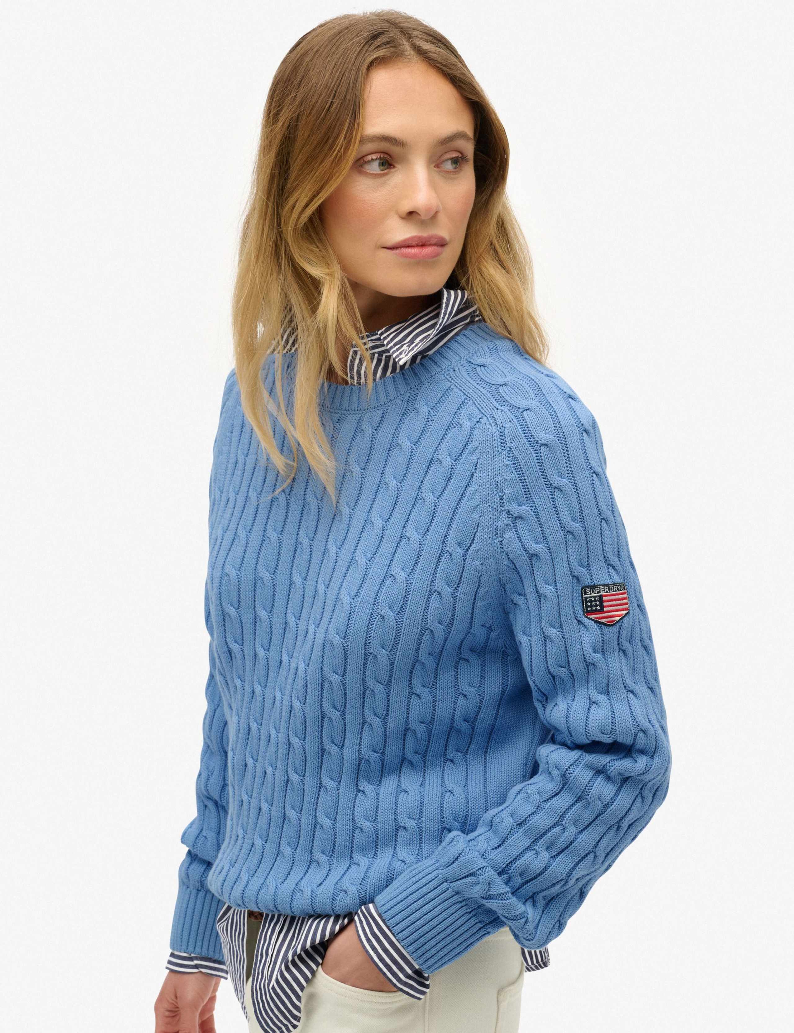 Pure Cotton Cable Knit Relaxed Jumper 5 of 6